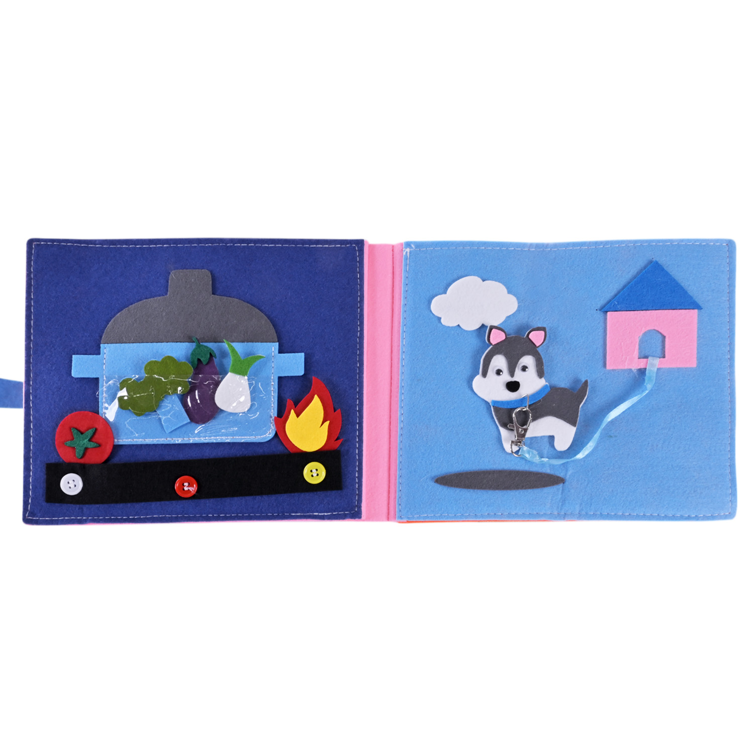 Книга м'яка арт. 432-20 (32шт) тактильна, пакет 20*20*6 см.