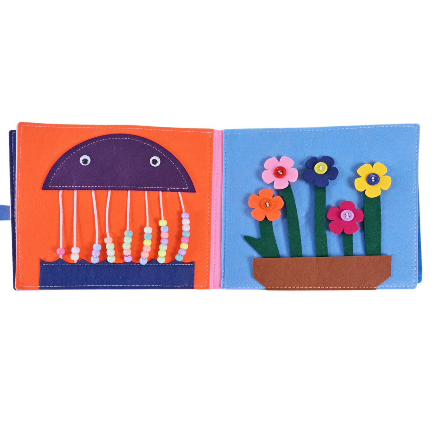 Книга м'яка арт. 432-20 (32шт) тактильна, пакет 20*20*6 см.