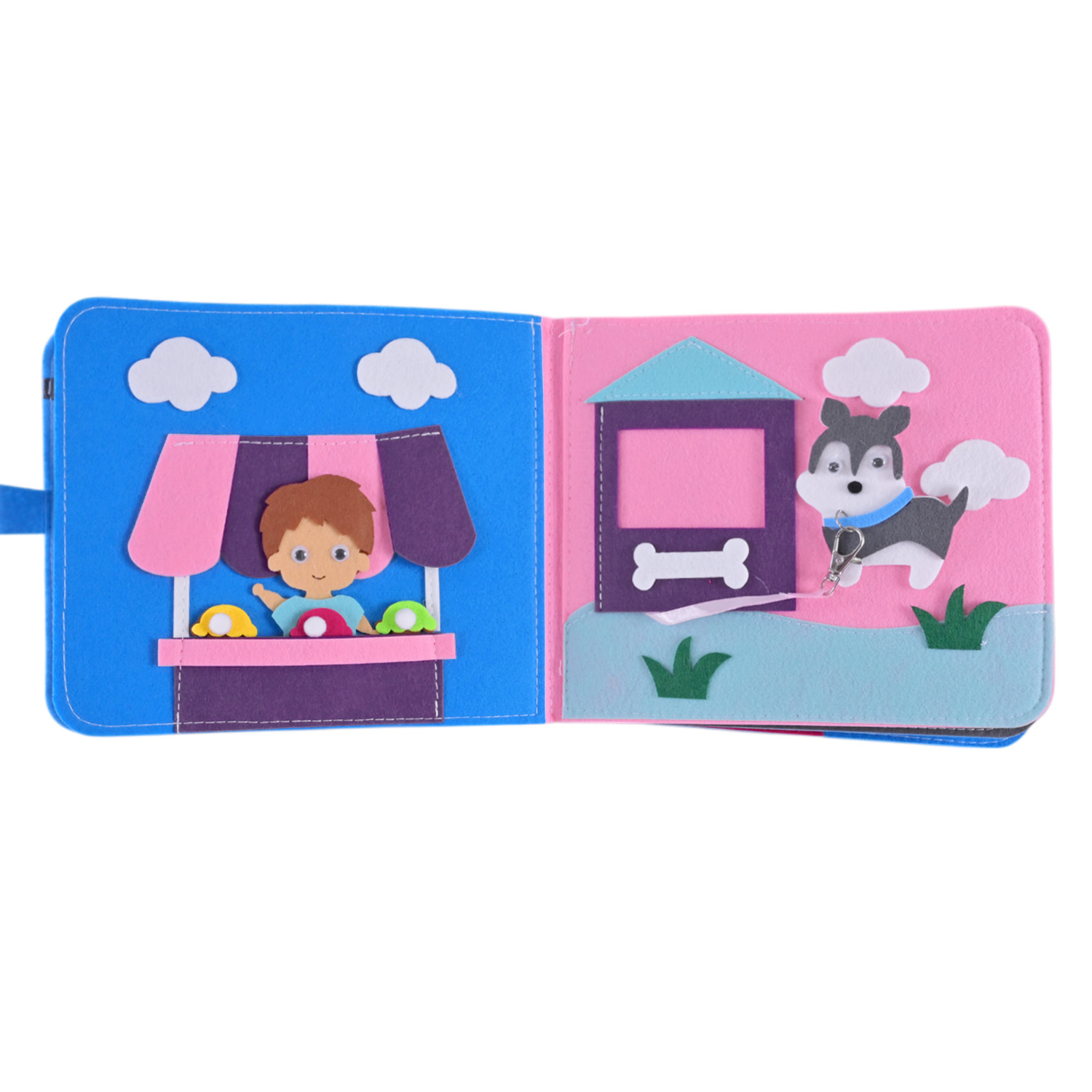 Книга м'яка арт. 432-21(36шт) тактильна, пакет 25*20*9 см.