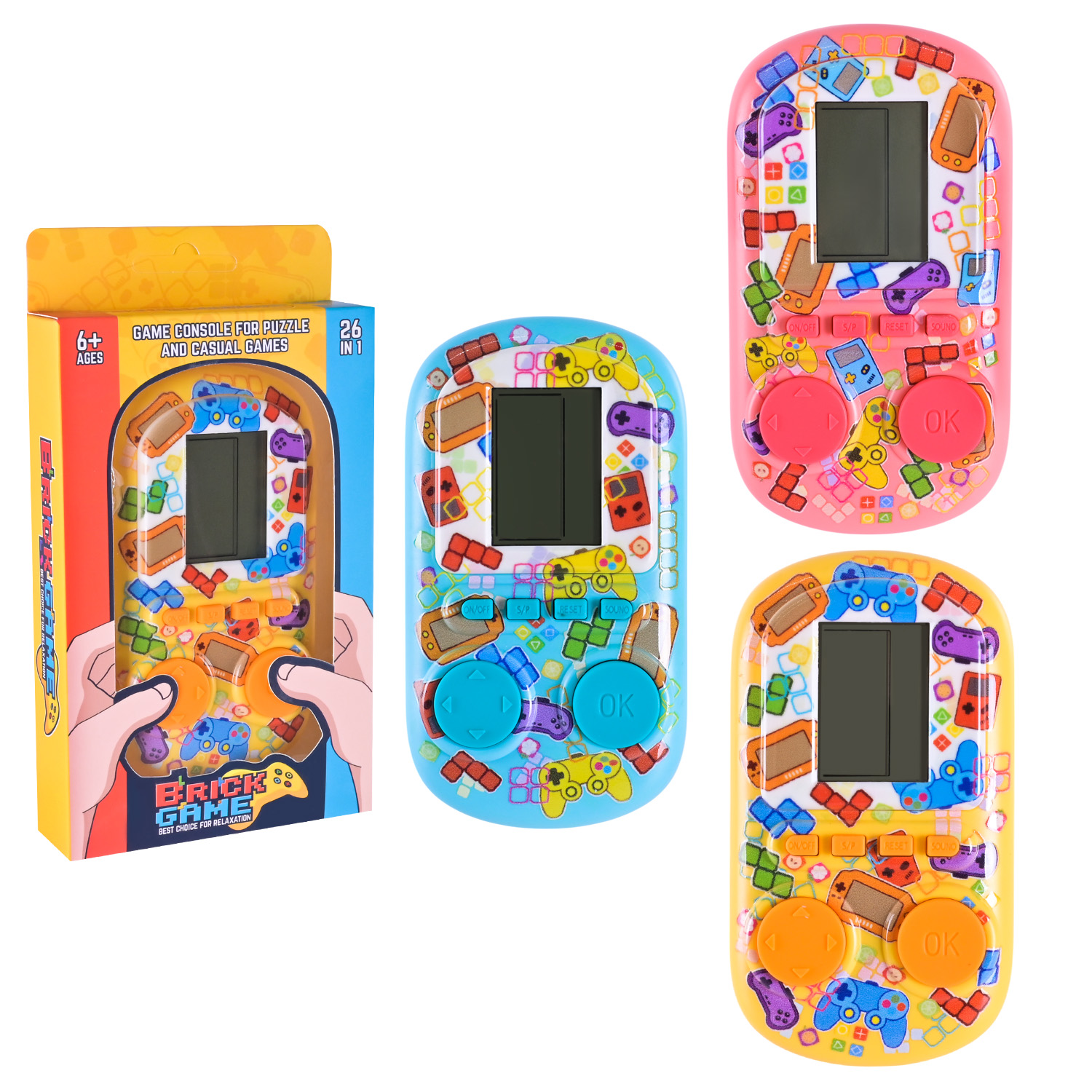 Електронна гра арт. XM0111C (192шт) 3 кольори мікс,р-р 13,3*7,2см, короб. 19*2,9*10,55см