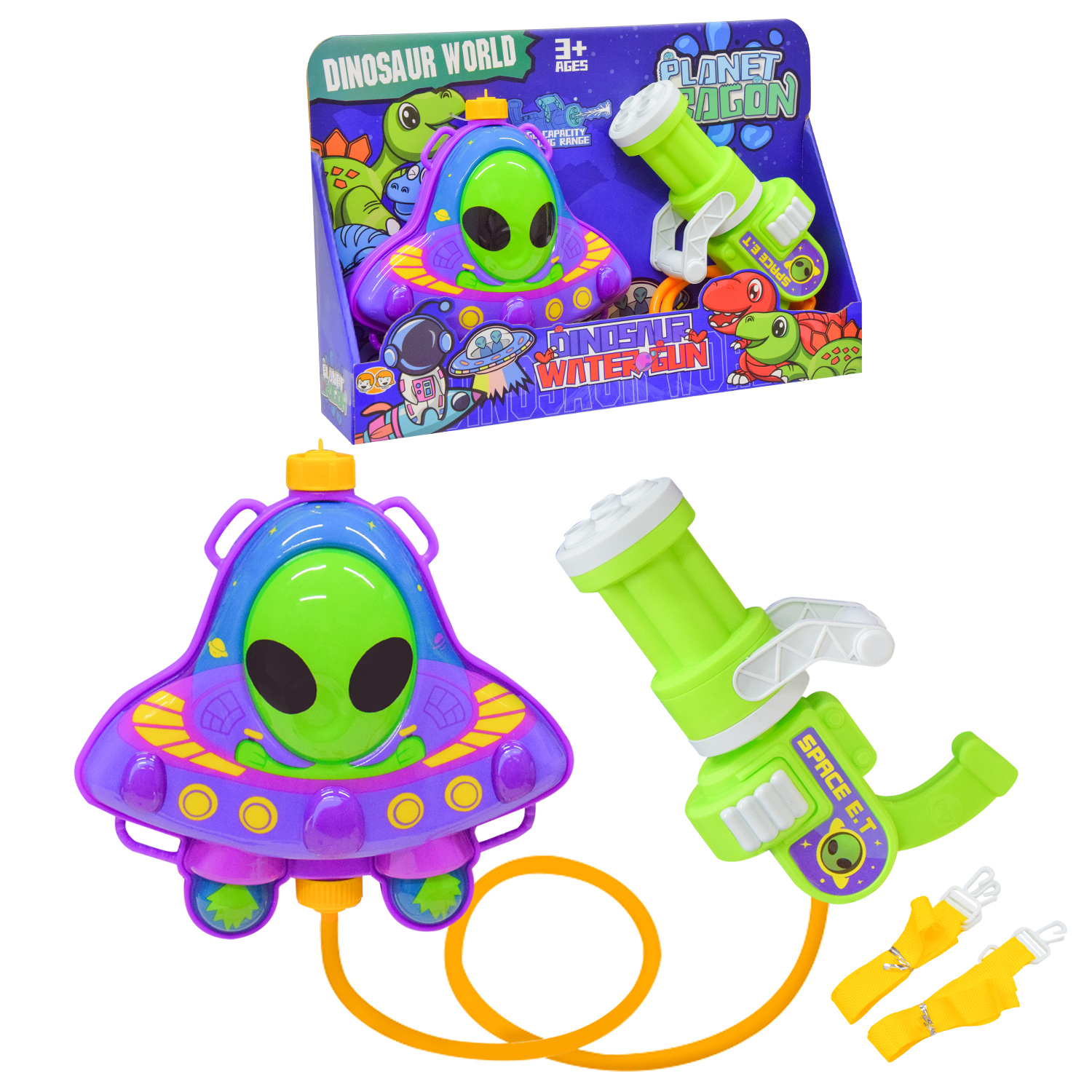 Водяний пістолет арт. HC8802 (36шт/2) з рюкзаком у відкритій короб. 39*26*8,1 см