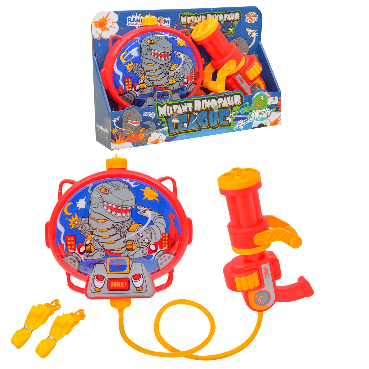 Водяний пістолет арт. HC9911 (48шт/2) з рюкзаком у відкритій короб. 37*24*8,1 см