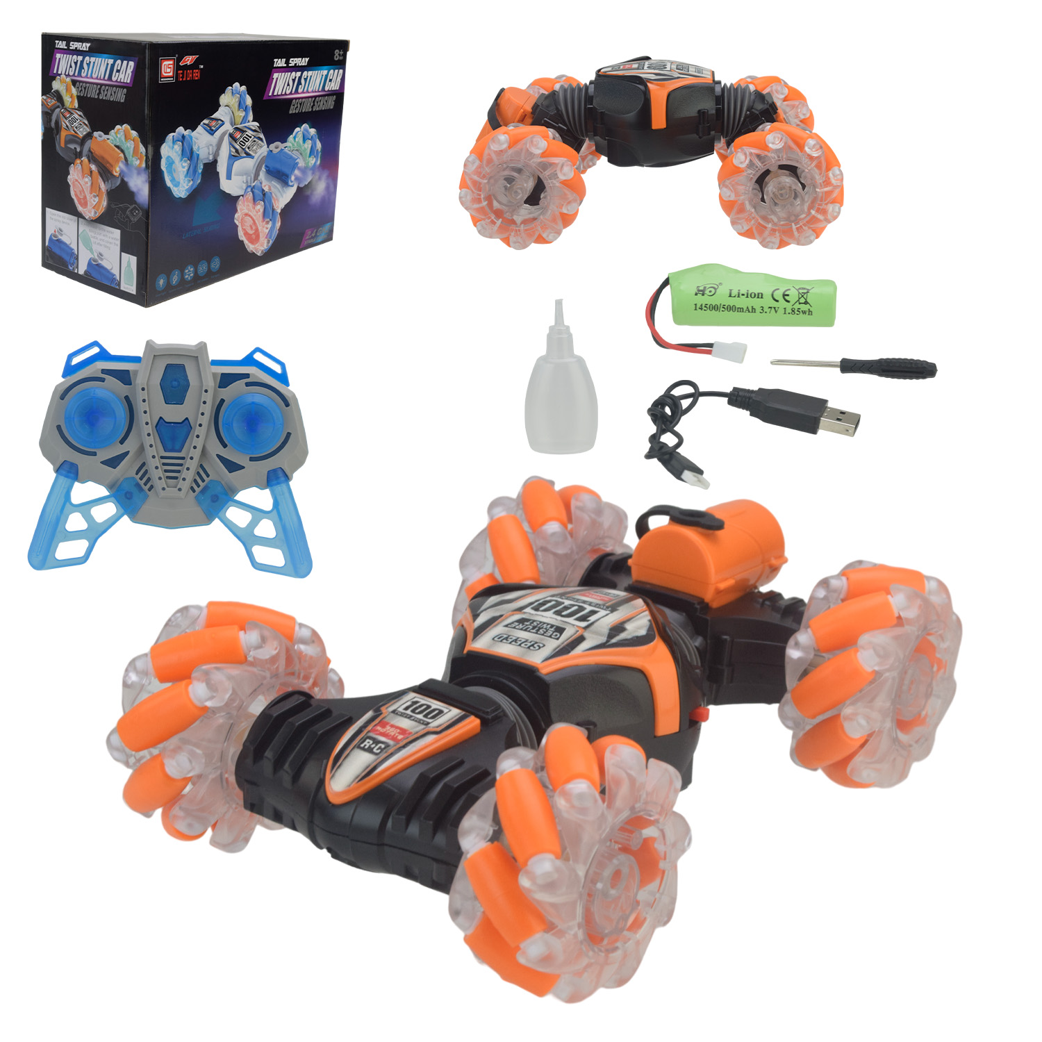 Перевертиш муз. р/к арт. CV8818-101AB (36шт) 2кольора, дим,світ.,пульт короб. 23*11,5*17,5 см)