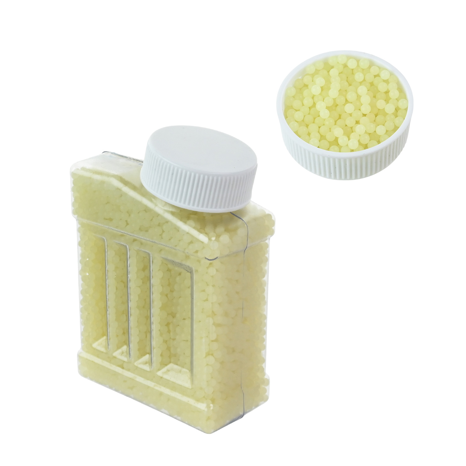 Пульки гідрогель арт.232-41 (240шт) 16уп по 15шт 8 тис. у пляшці, світяться у темряві,7-8мм,15 шт. у дiспл.18*18см