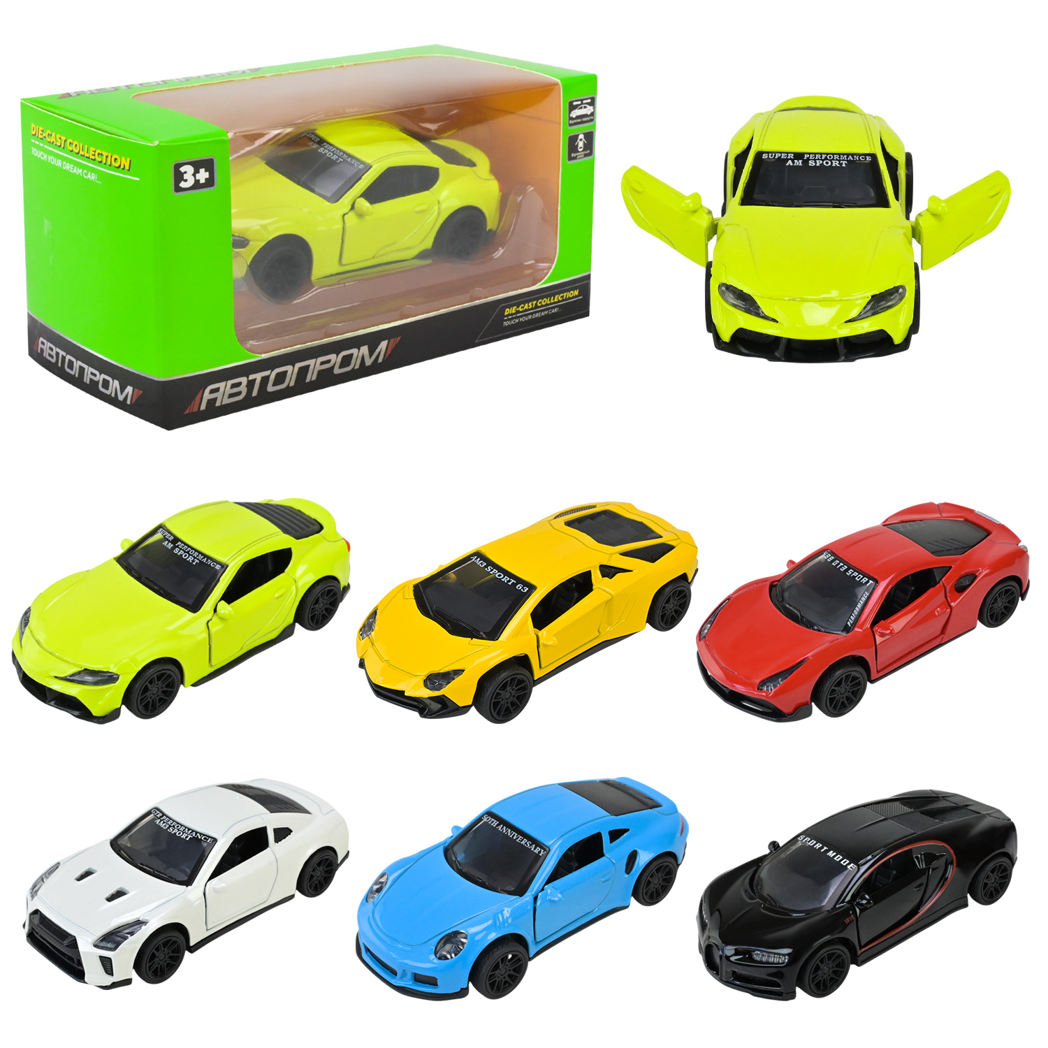 Машина мет. арт. AP43108 (96шт/2) 1:39,відкр.двері, 6мікс у короб. 14*6,5*6,5см