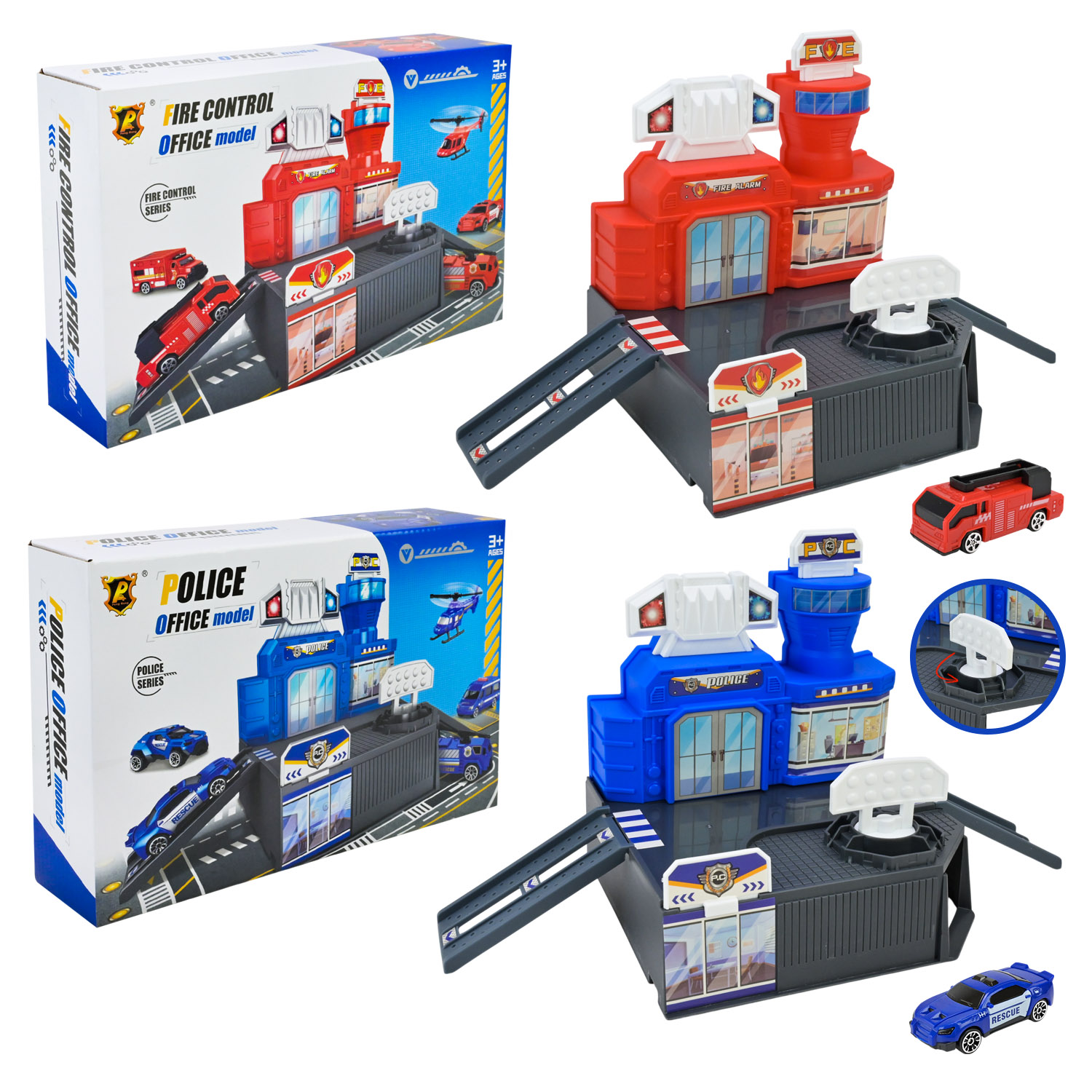 Паркінг арт. P922-A/P923-A (60шт)   2види, Поліція або Пожежна станція, короб. 28,4*6,3*18см