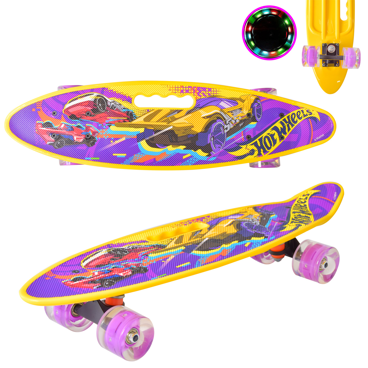 Пенні Борд Хот Вілс арт. 195519 (8шт) алюм., світло, PU,60*17 см,