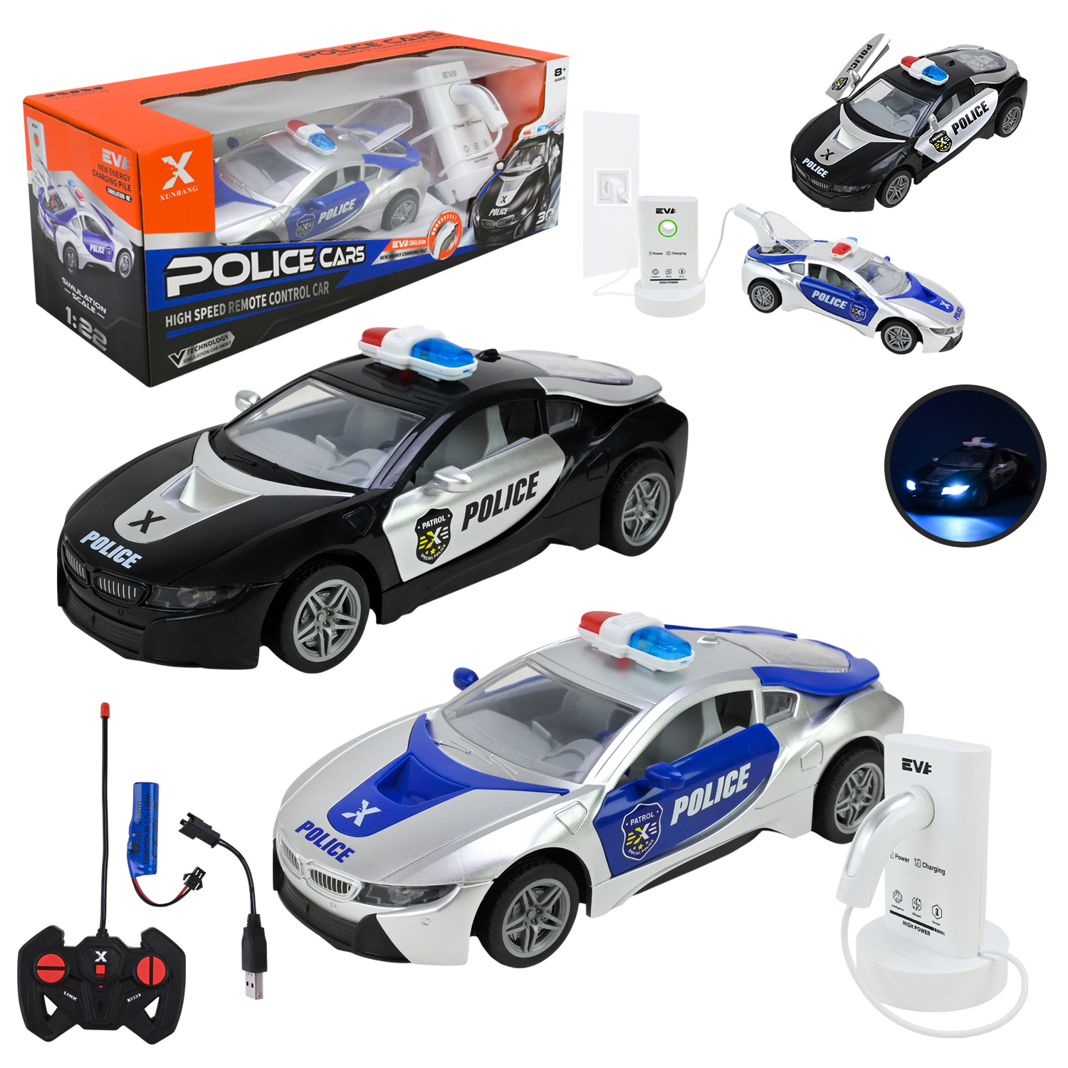 Машина р/к арт. KS-27Y (36шт/2) 2 кольори, акум. із зарядною станцією, короб. 35*13,2*12,9см