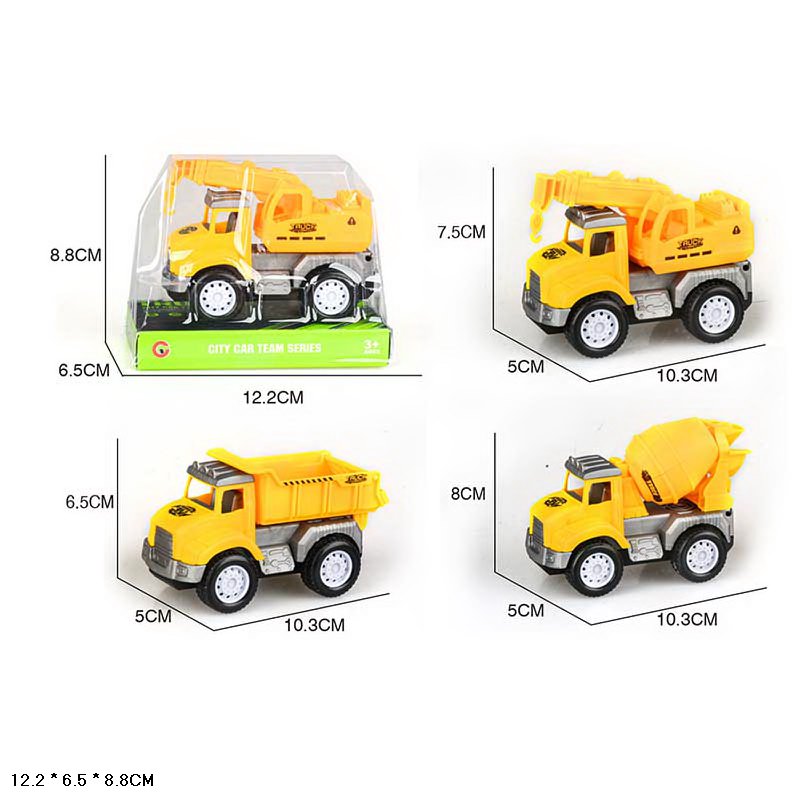 Машина арт. 9844F (240шт/2) 3 види, інерц., Будтехніка, слюда 12,2*6,5*8,8см