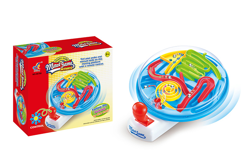 Головоломка 3D-лабіринт арт. 96788 (36шт/2) перевірте спритність рук, координ.рухів, рухома платформа з дистанційним управл., короб. 26,5*10*22см