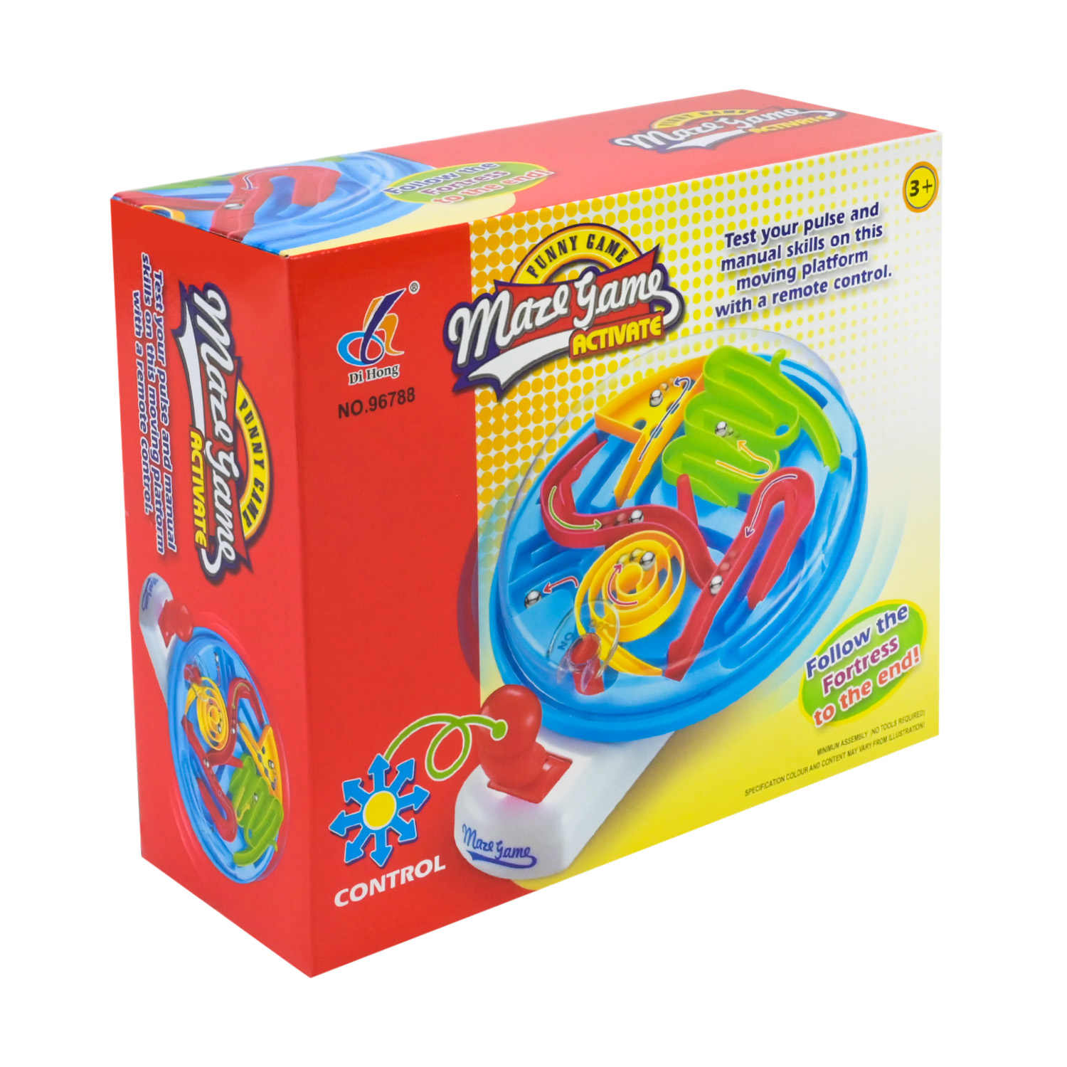 Головоломка 3D-лабіринт арт. 96788 (36шт/2) перевірте спритність рук, координ.рухів, рухома платформа з дистанційним управл., короб. 26,5*10*22см