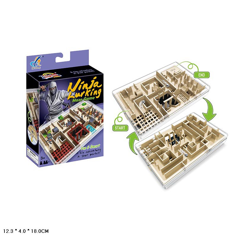 Головоломка 3D-лабіринт арт. 40818/39818/41818 (192шт/2) короб.12,5*4*15 см