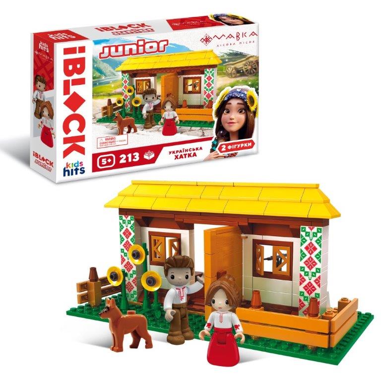 Конструктор Kids hits IBLOCK JUNIOR арт. PL-921-521 (12шт) МАВКА, 213 дет, 2 фігурки, наліпки, татуювання, інструкц, у короб. 37,5*26*6см