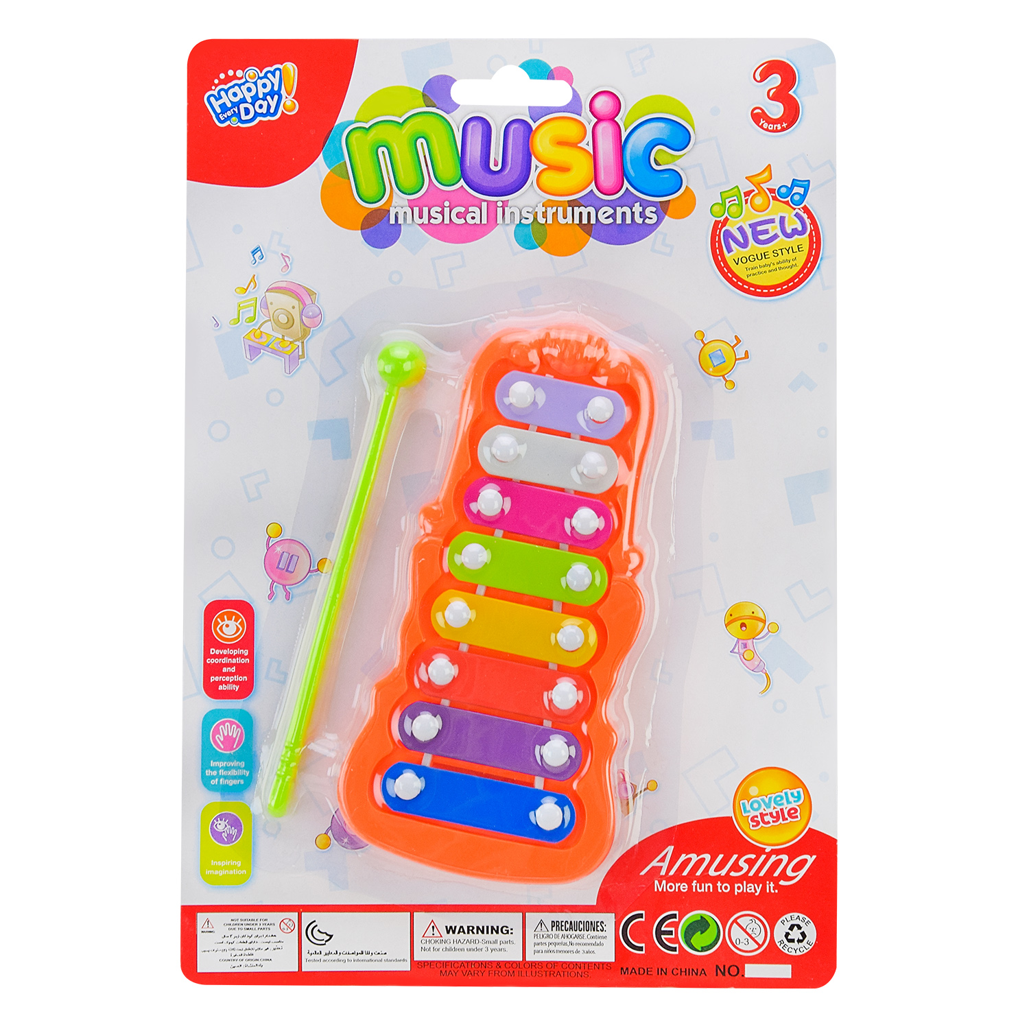 Ксилофон арт. 2Y368-5 (288шт/2) планшет 25*18*3см