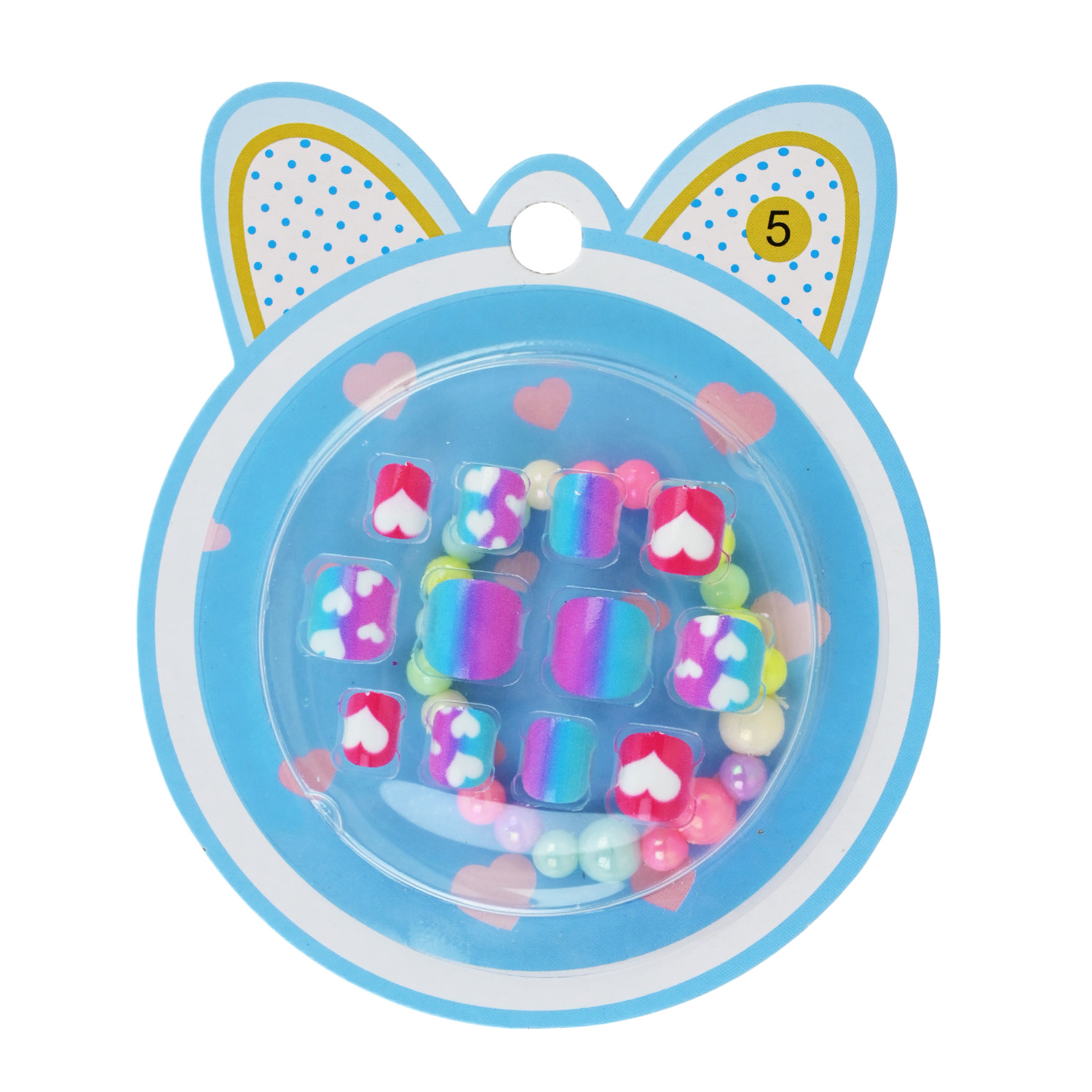 Аксесуари для дівчат арт. Cel241103 (480шт) мікс видів,накладні нігті та браслет (20 д.б*24 шт) ціна за 1 шт дисп.бокс. 10*7см