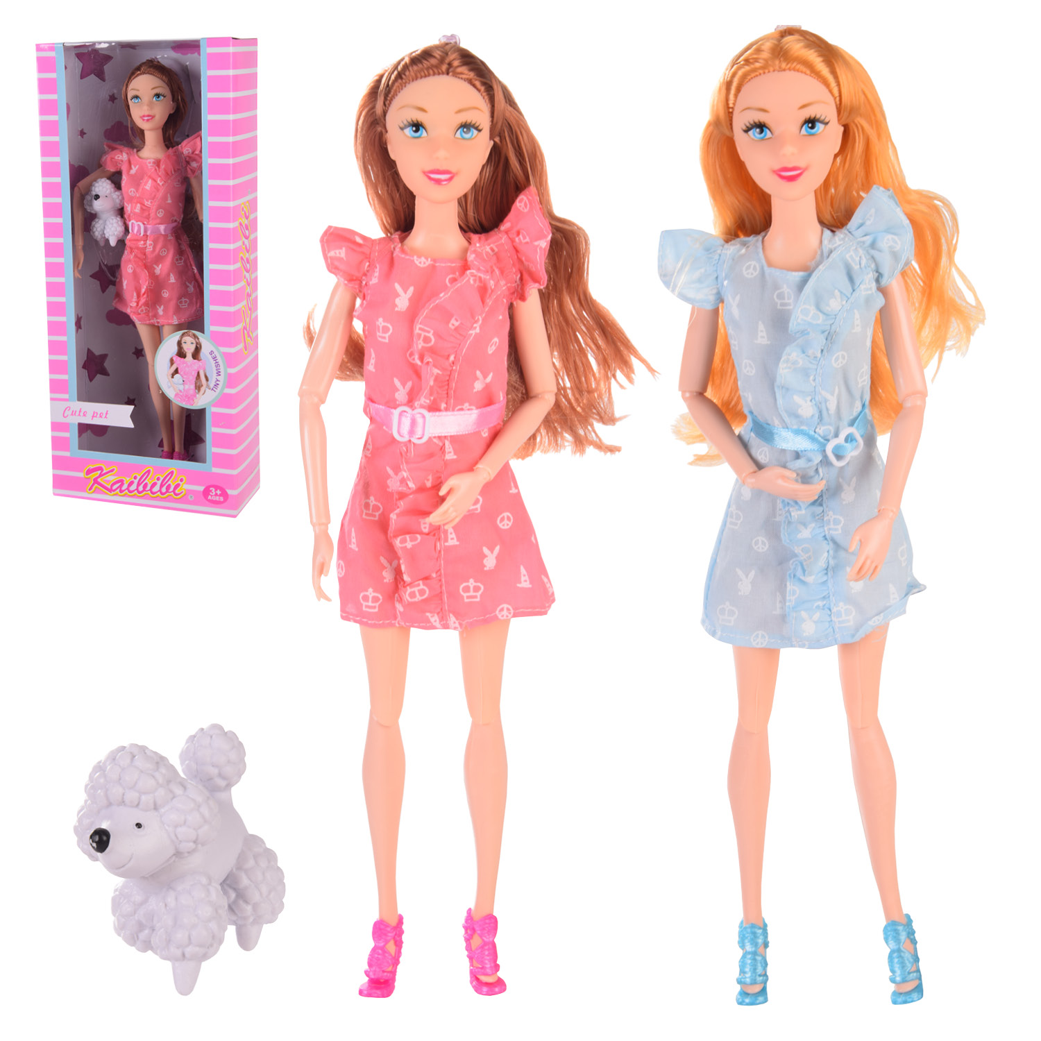 Лялька арт. BLD322 (48шт/2) 2 види, с тваринкою, короб.13, 5*6*31, 5 см