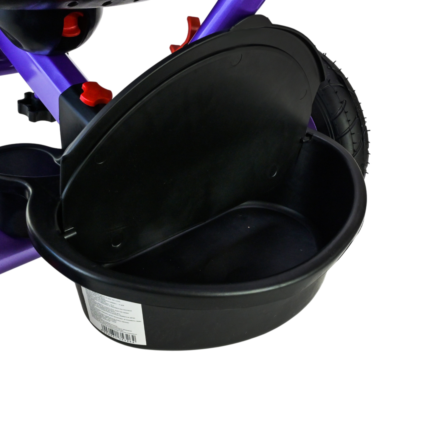 Триколісний велосипед арт. TR2413 (1шт) фіолетовий гумові колеса 12'' і 10'' з гальмом, пультом