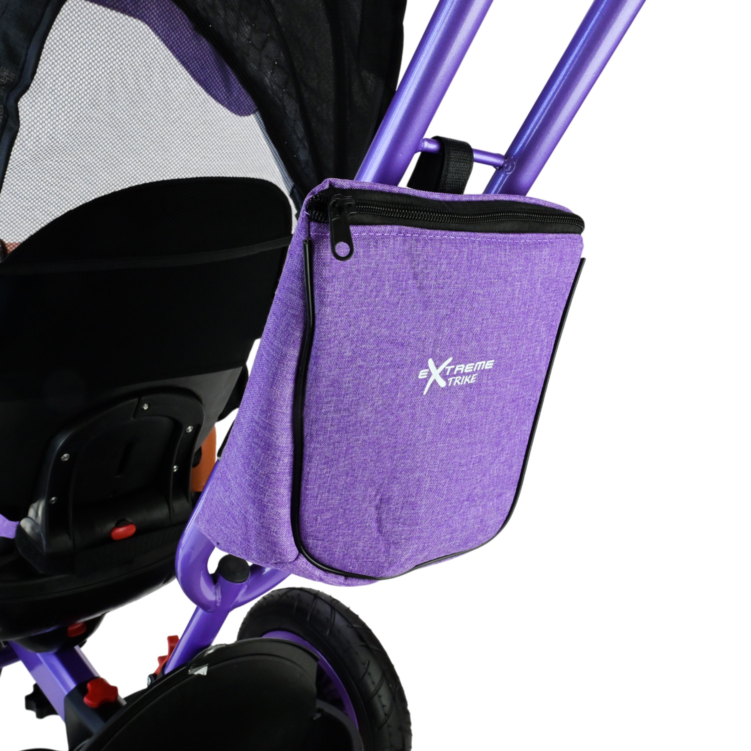 Триколісний велосипед арт. TR2413 (1шт) фіолетовий гумові колеса 12'' і 10'' з гальмом, пультом