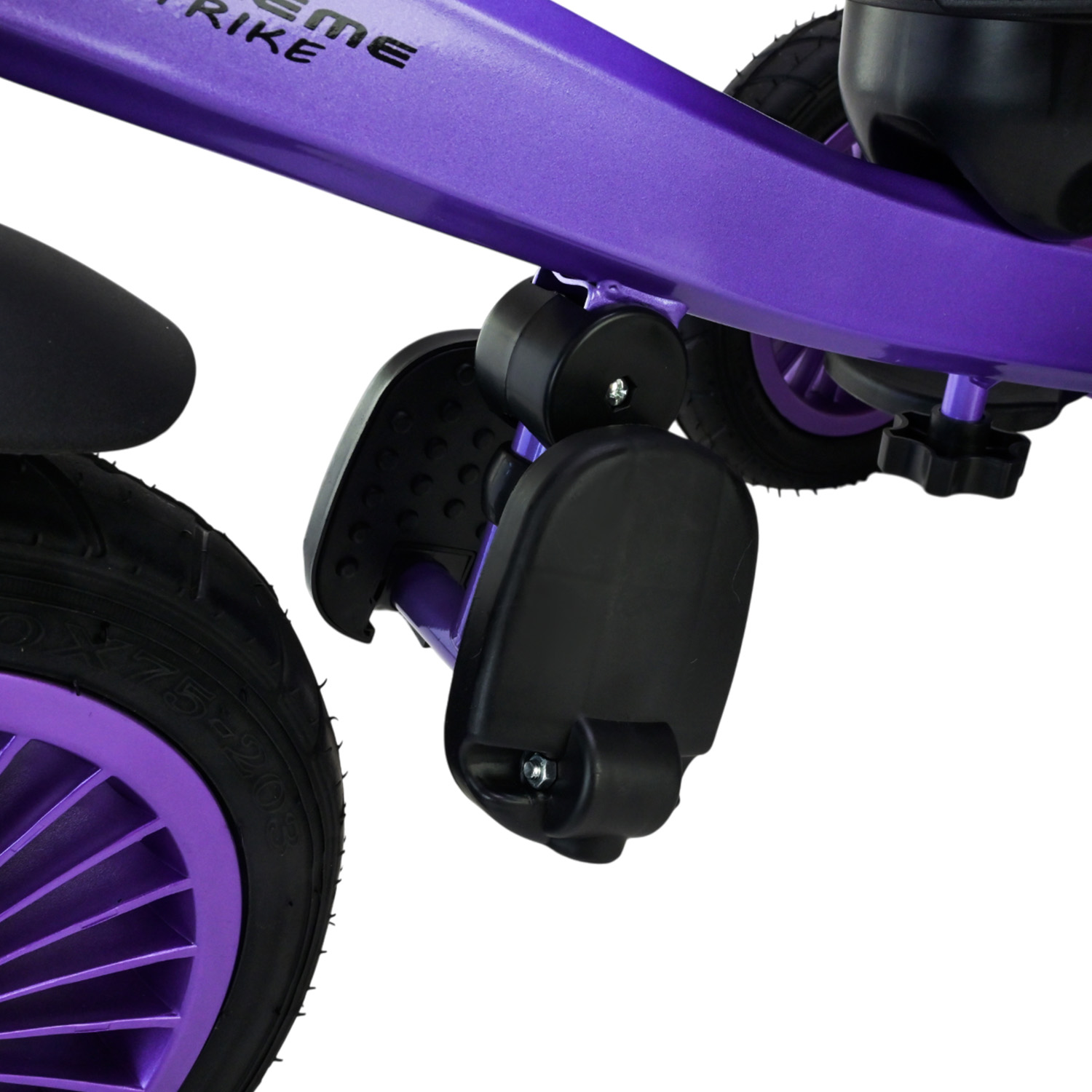 Триколісний велосипед арт. TR2413 (1шт) фіолетовий гумові колеса 12'' і 10'' з гальмом, пультом