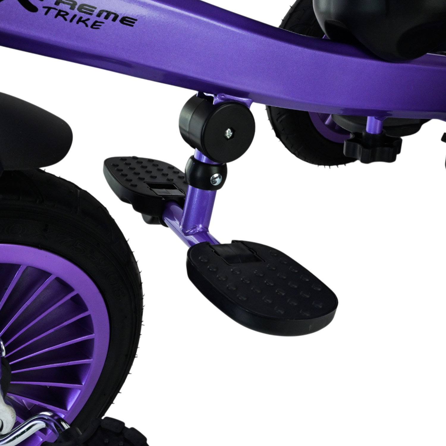 Триколісний велосипед арт. TR2413 (1шт) фіолетовий гумові колеса 12'' і 10'' з гальмом, пультом