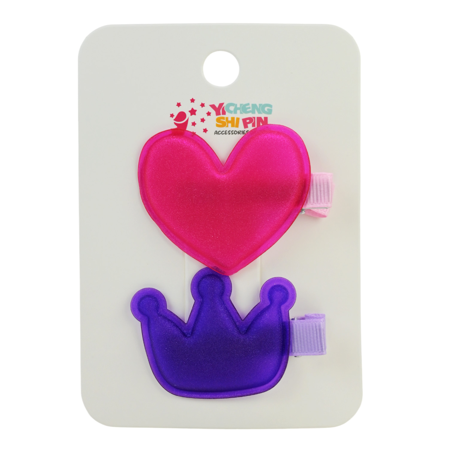 Аксесуари для дівчат арт. YH-100 (240шт) мікс видів, заколки крабіки планш. 7*10см у великому пакеті 23*16*5 см