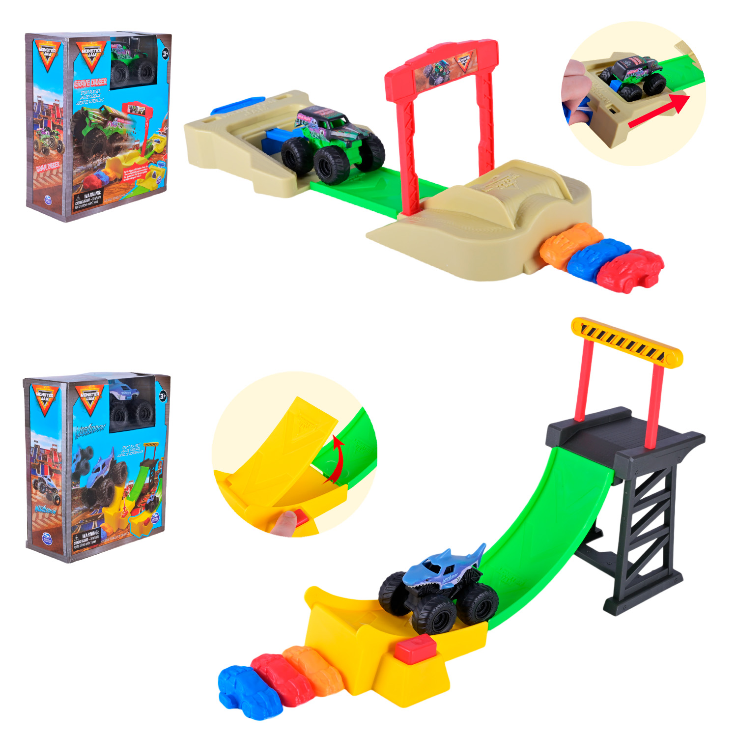 Іграшковий набір Monster Jam 1:72 арт. 98951(6071189) (6шт) машинка з аксес., 2 в асор., короб.