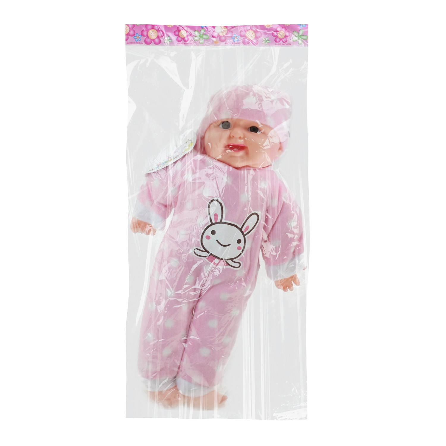 Пупс муз. арт. SEL-0006 (60 шт) 4 види,батар., м'яконабивна, хохотун, пакет 43 см