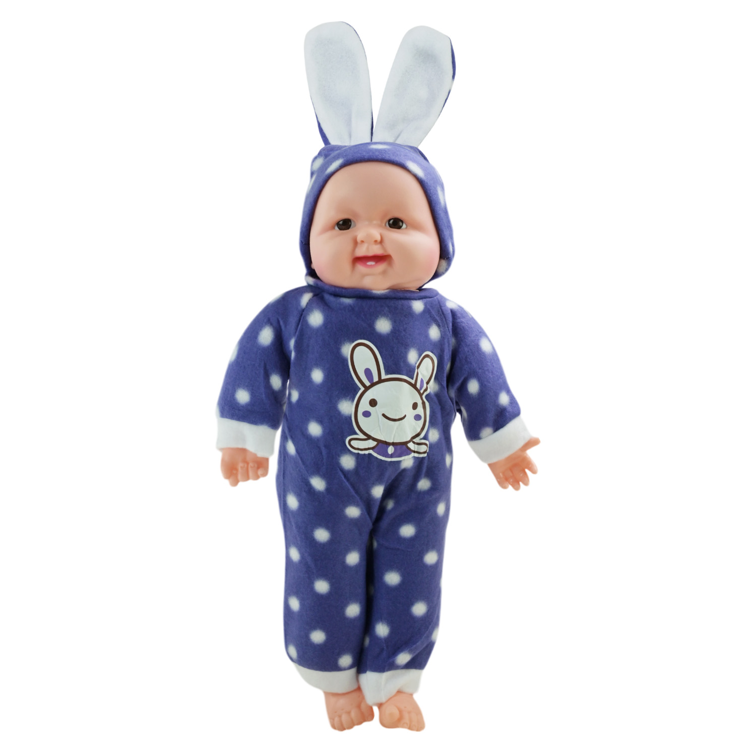 Пупс муз. арт. SEL-0006 (60 шт) 4 види,батар., м'яконабивна, хохотун, пакет 43 см