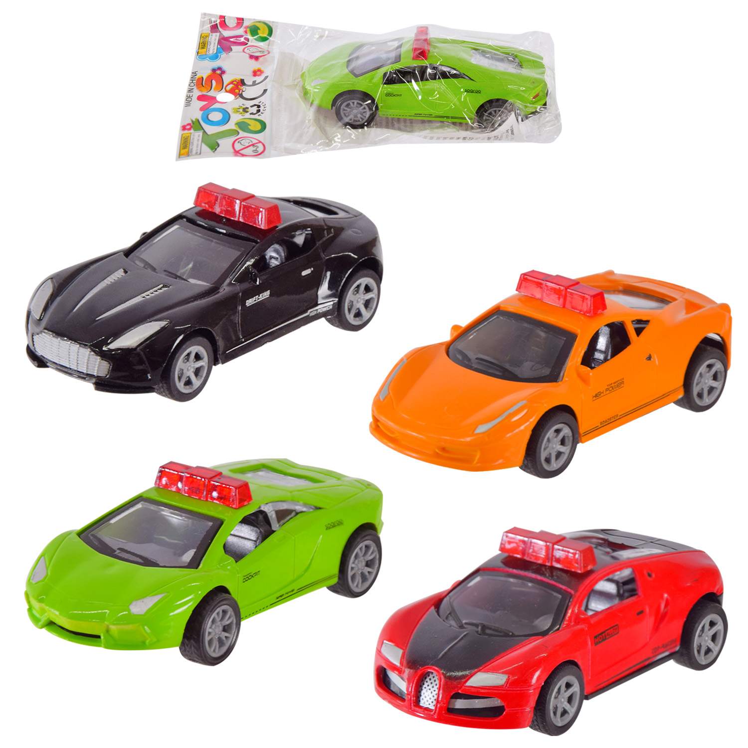 Машина арт. 399-154 (600шт/2) 4 кольорів, пакет 9*4*3см