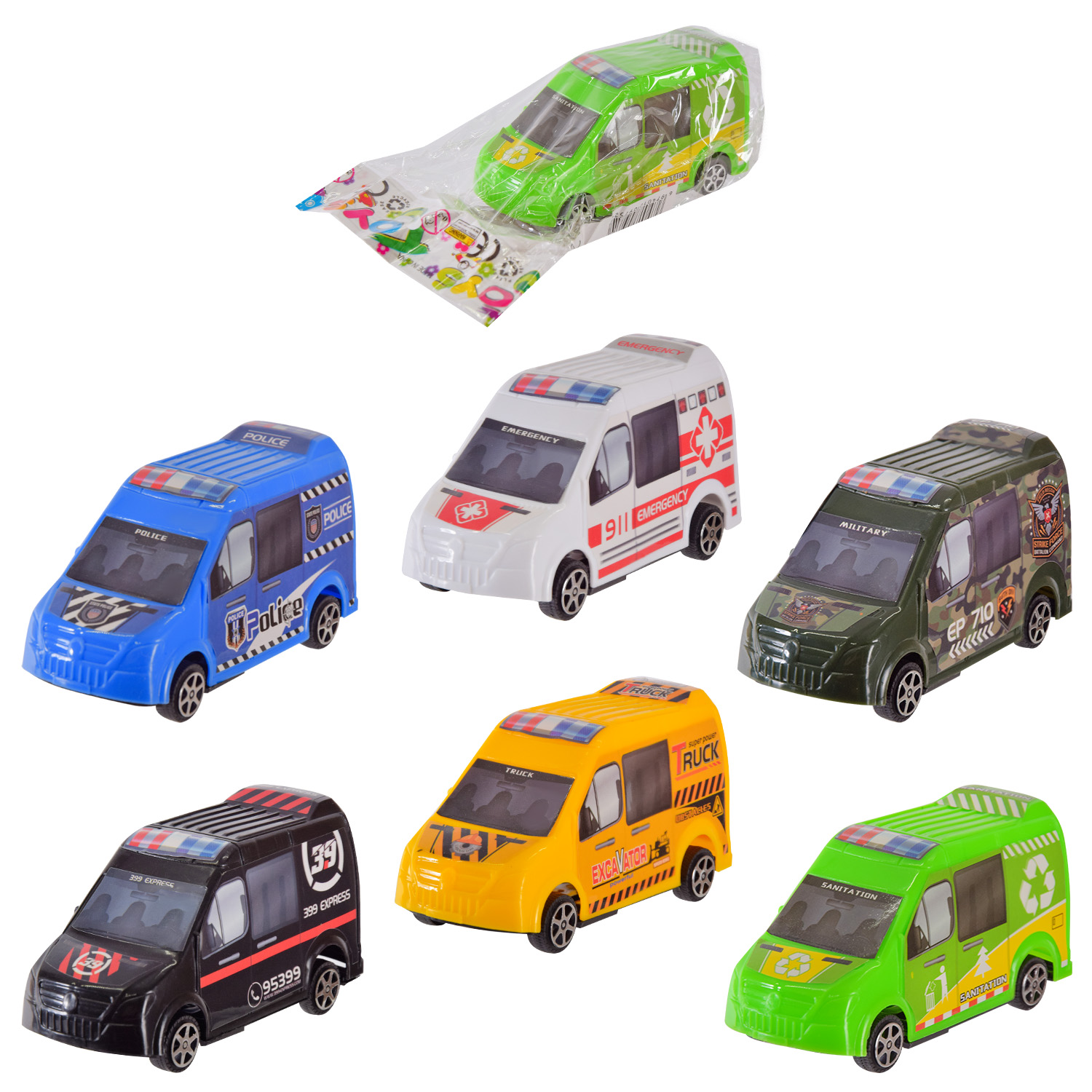 Набір машин арт. 399-165 (360шт/2) 6 кольорів, пакет 12*5,5*4,5см