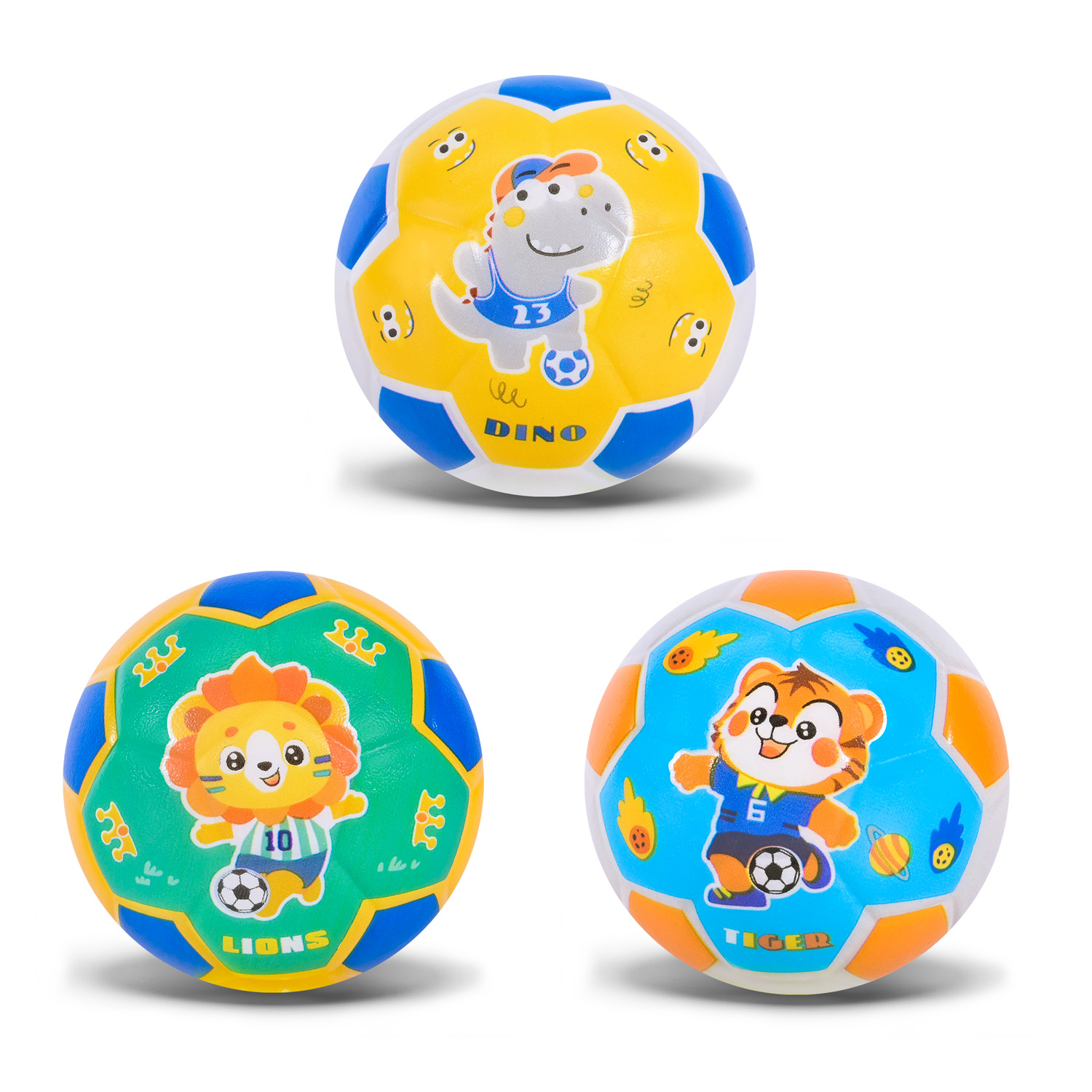 М'яч фомовий арт. PB25105 (300шт) 10 см, 3 види, пакет 16*14*9 см