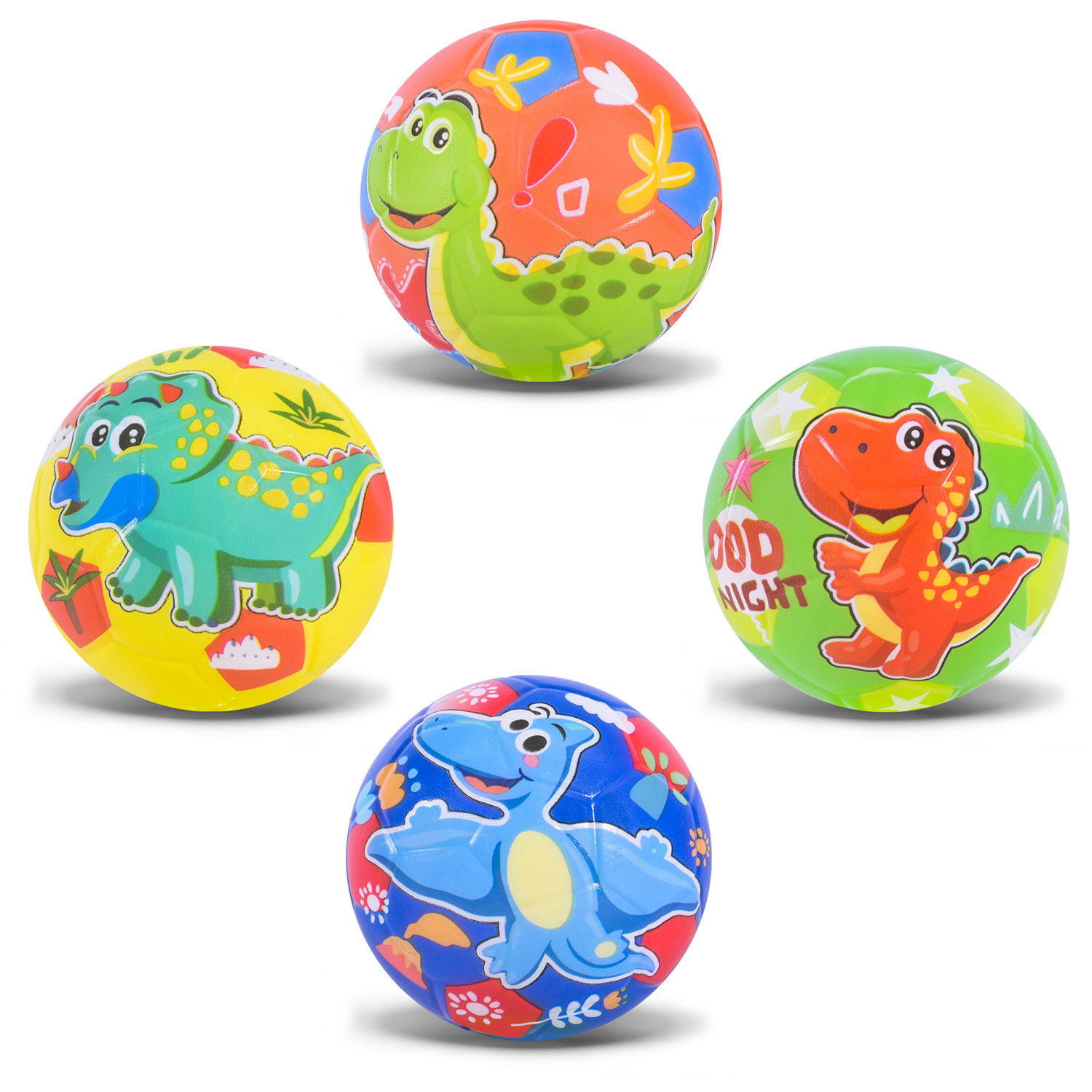 М'яч фомовий арт. PB25106 (300шт)  10 см, 4 види, пакет 16*14*9 см