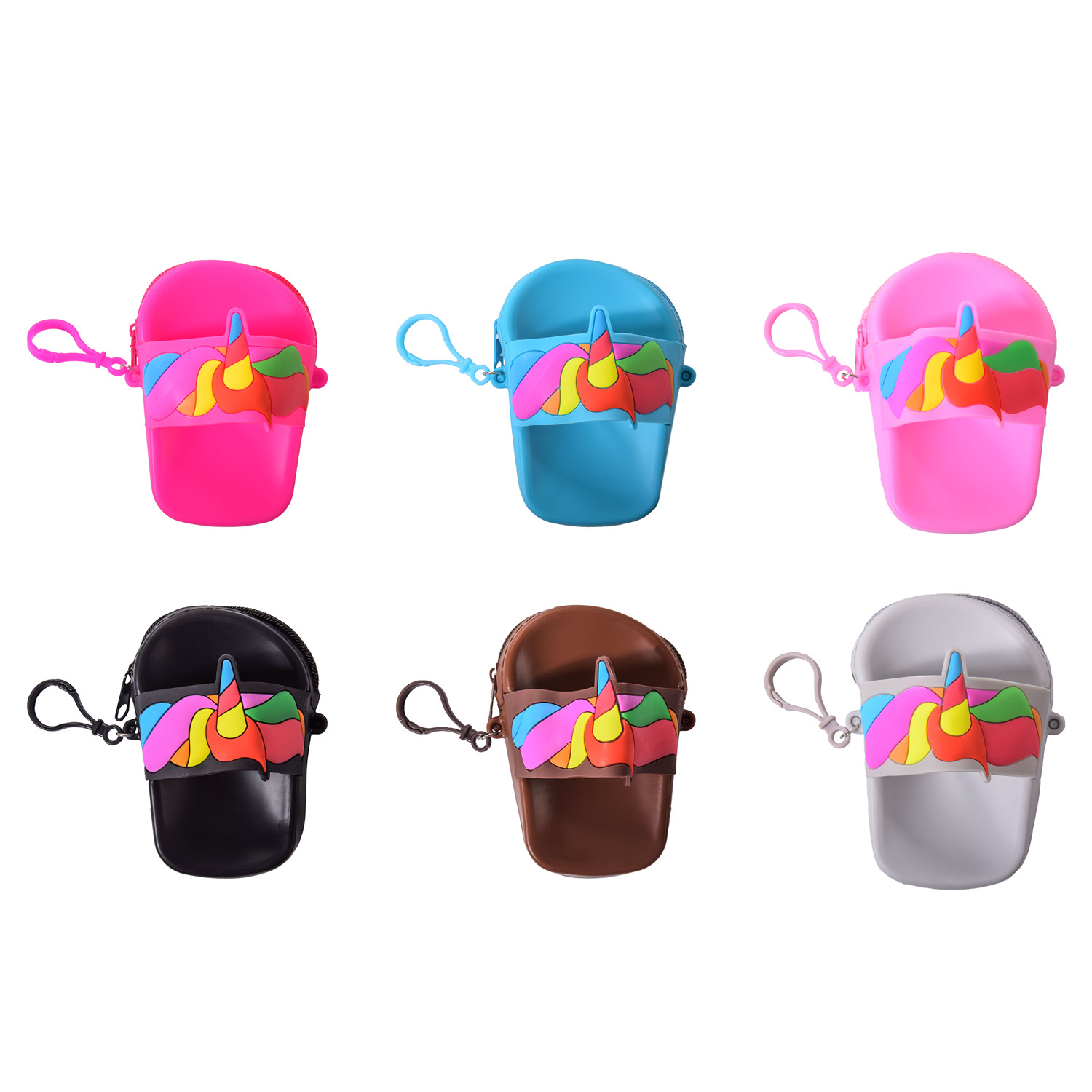 Гаманець-брелок силікон арт. C4357 (120шт)тапок, 6 видів, р-р гаманця – 8*3*12 см