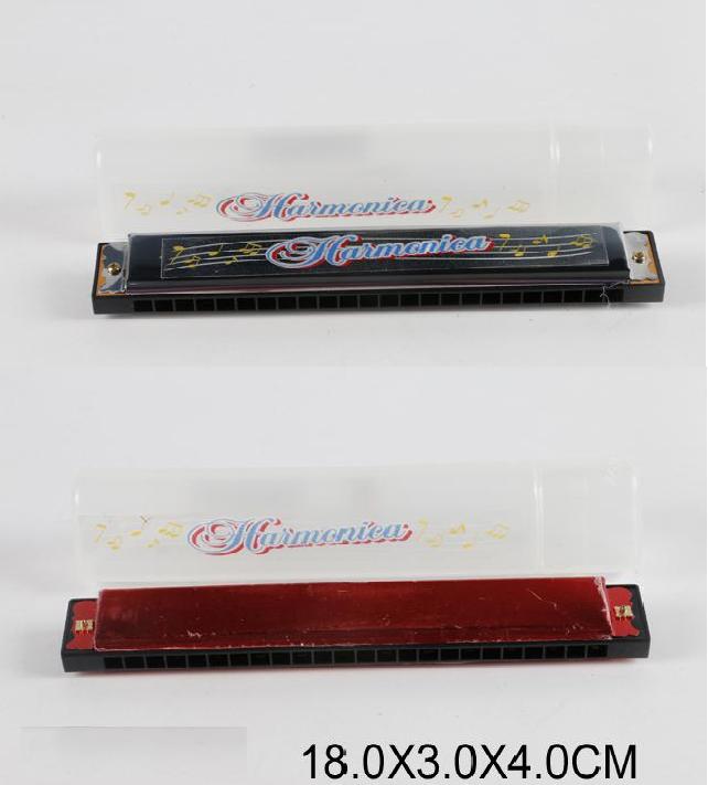 Губна гармошка арт. 9824K (480шт/2)2 кольори,у футлярі 18*3*4см