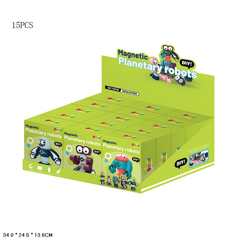 Конструктор магніт арт.600 (270шт/3) 18уп 15шт у дисплеї 34*24,5*13,6см