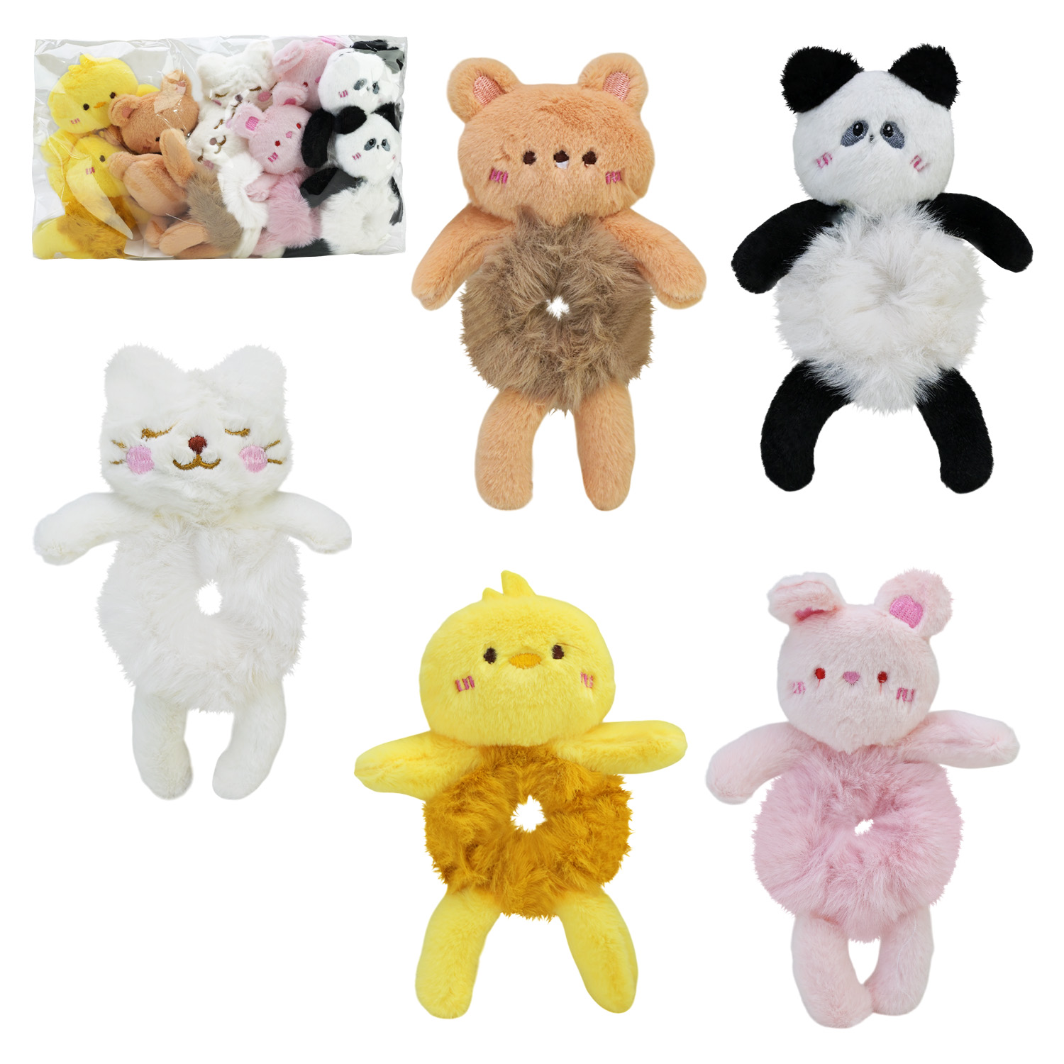 Аксесуари для дівчат арт. YH-116 (200шт)   мікс видів, резики для волосся пакет 10*7см,у великому пакеті 35*4*27