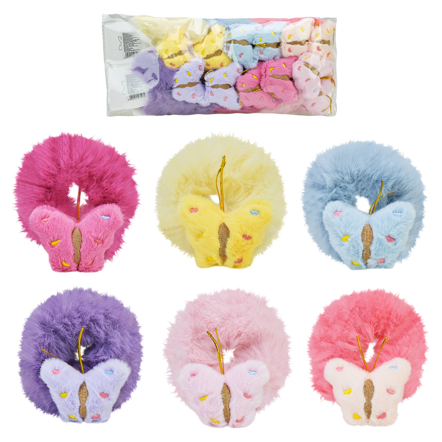 Аксесуари для дівчат арт. YH-117 (240шт)   мікс видів, резики для волосся пакет 10*7см,у великому пакеті 28*18*8 см