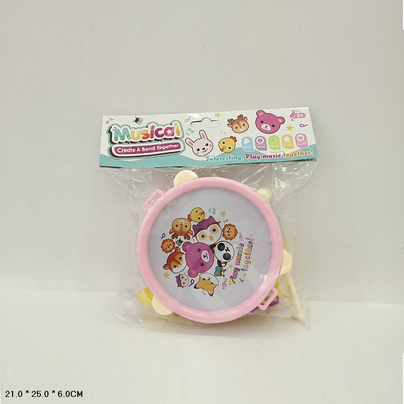 Музичні інструменти. арт. 368-20 (216шт/2)  барабан/бубон, пакет 21*25*6см