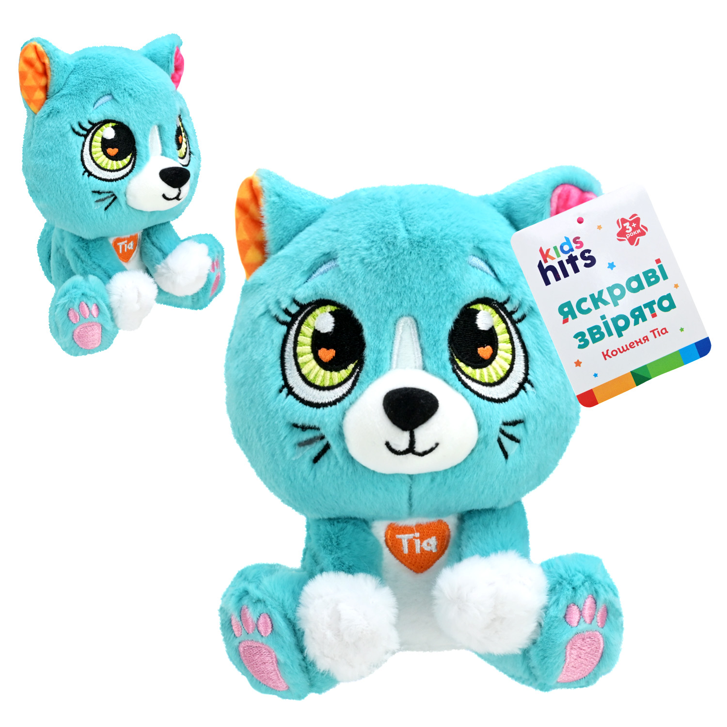 М'яка іграшка KidsHits Brightmals арт. KH62/002 (48шт) киця Tia 15 см
