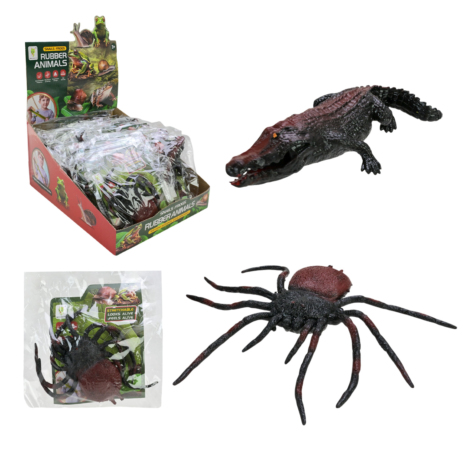 Тварина арт. 6006B (360шт/2)гумова 2 види мікс,р-р планшет 13*5,5*17см , 18 боксів по 20 шт,  бокс 28,8*34*17,5см