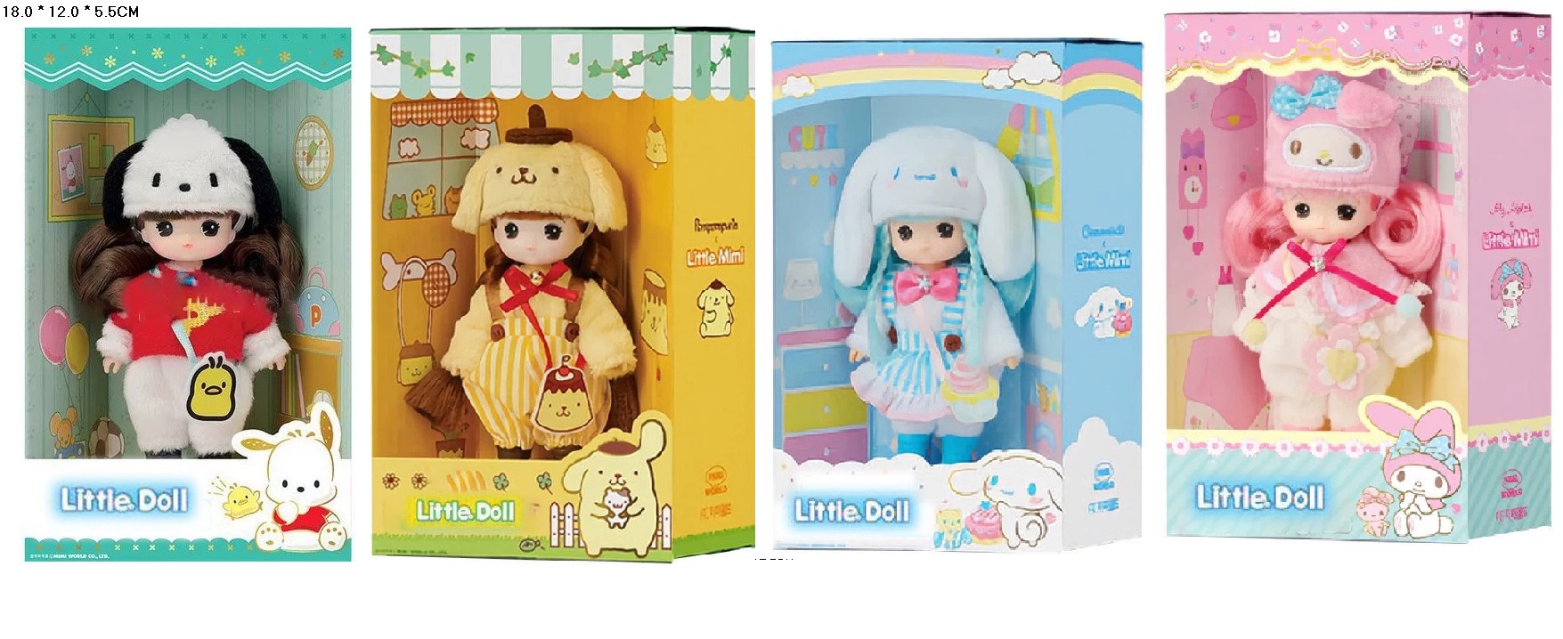 Лялька арт. TK2391/2/4/5 (120шт/2)  мікс 4 види короб. 18*12*5,5см