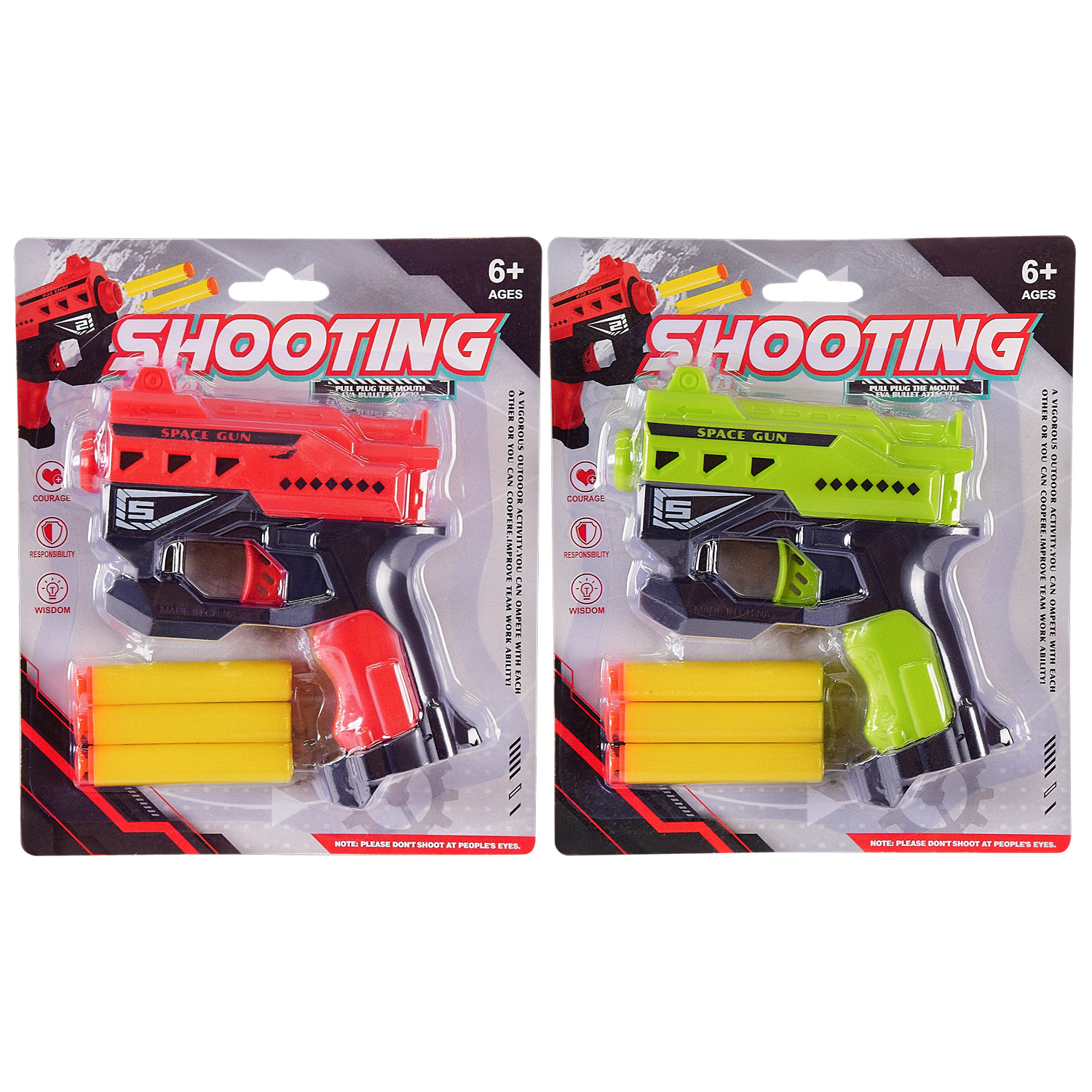 Зброя арт. XD688-23 (216шт/2) 2 кольори, 3 полоролонові снаряди, планш. 20*4*16,8см