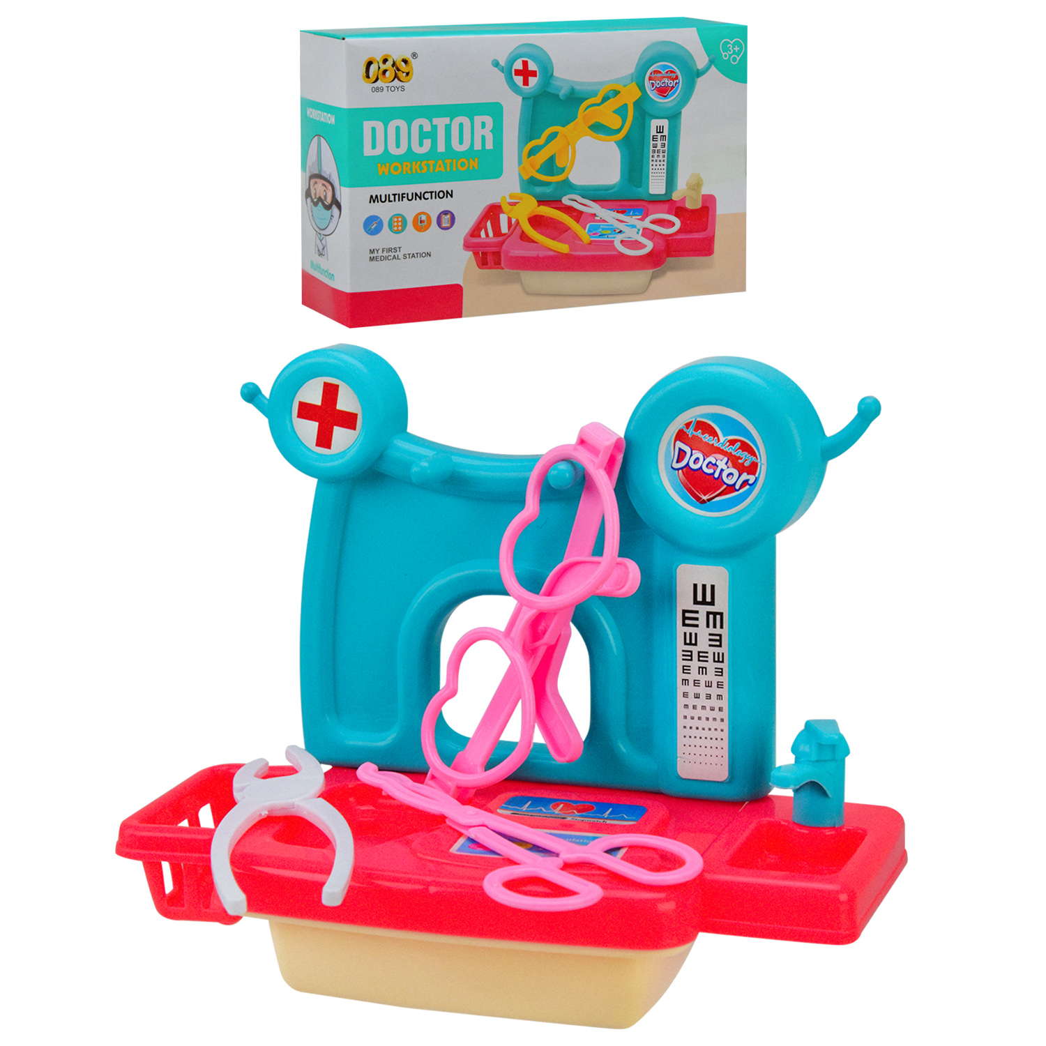 Лікар набір арт. 603 (240шт/2) мікс 2 види, окуліст, аксес короб. 18*9*15см