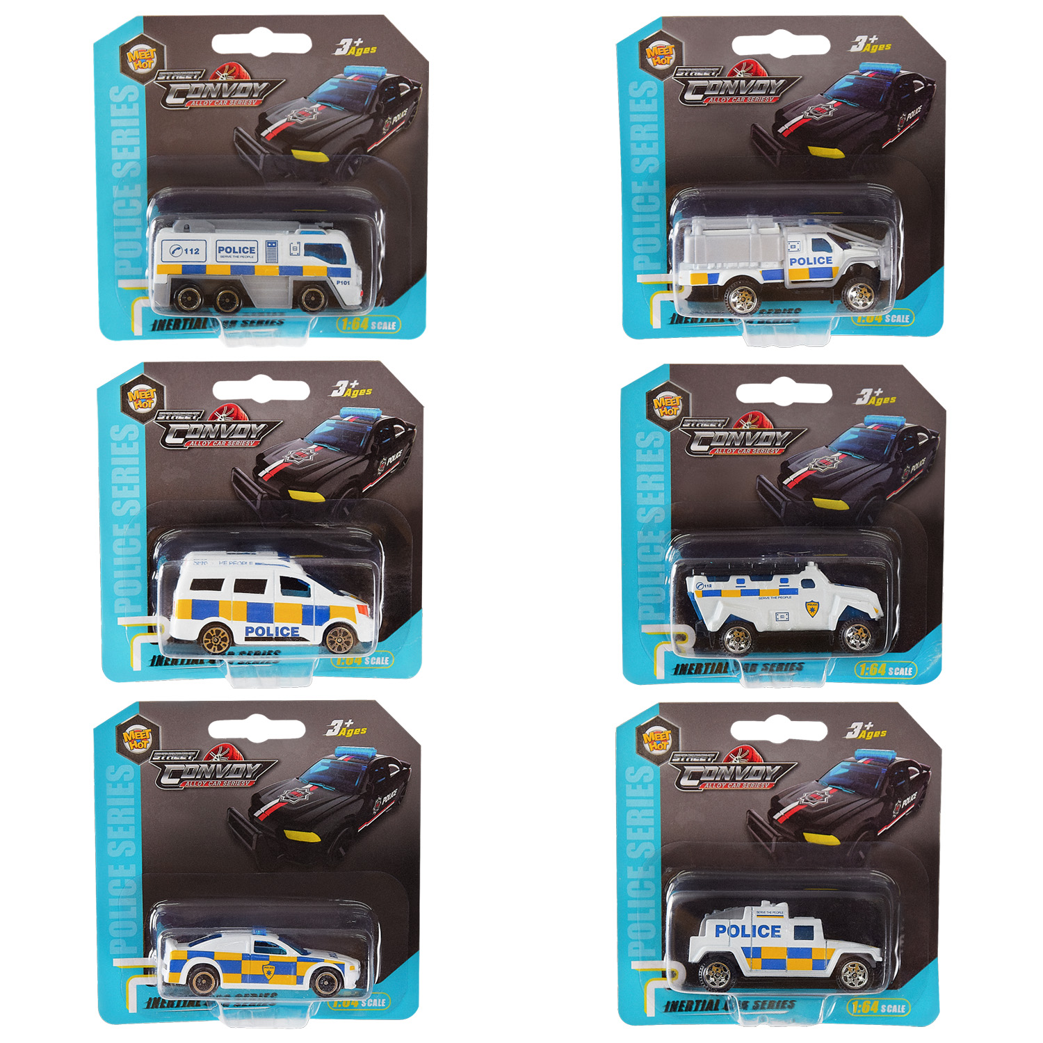 Машини набор метал. арт. MH-240 (576шт/2) 6 видів, планшет. 11,5*4*11,4см