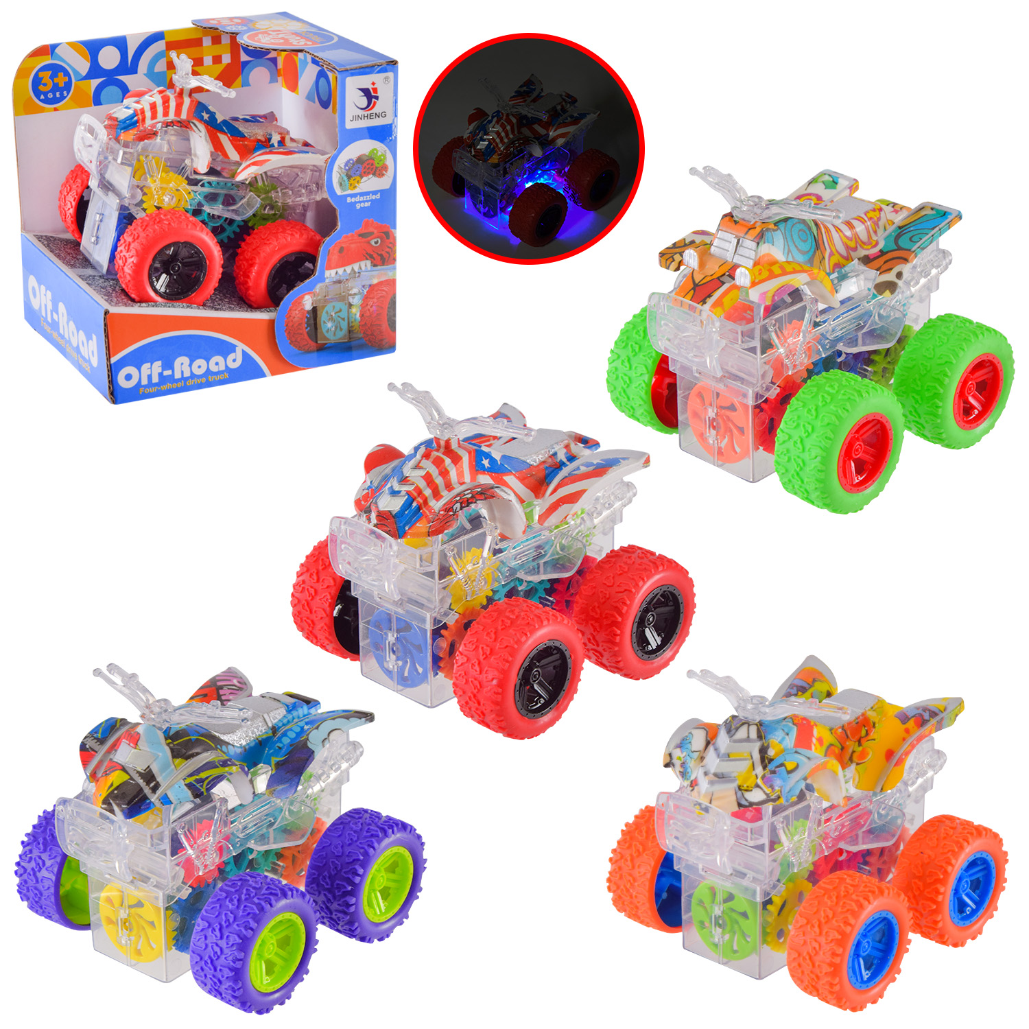 Машина арт. 1819-66A (144шт/2) інерц., 4 кольори, короб. 12*10,5*11,8см