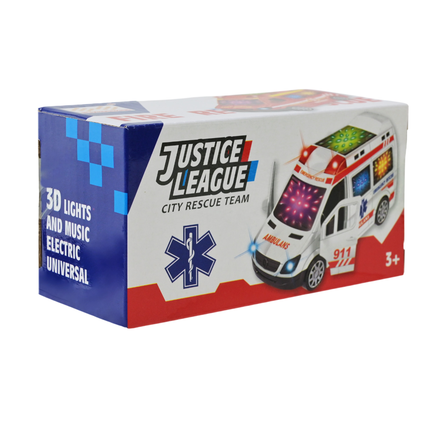Машина батар арт. 89-602A/603A/601A (180шт/3) Поліція,Швидка,Пожежна 3 види,короб. 14*7*6см