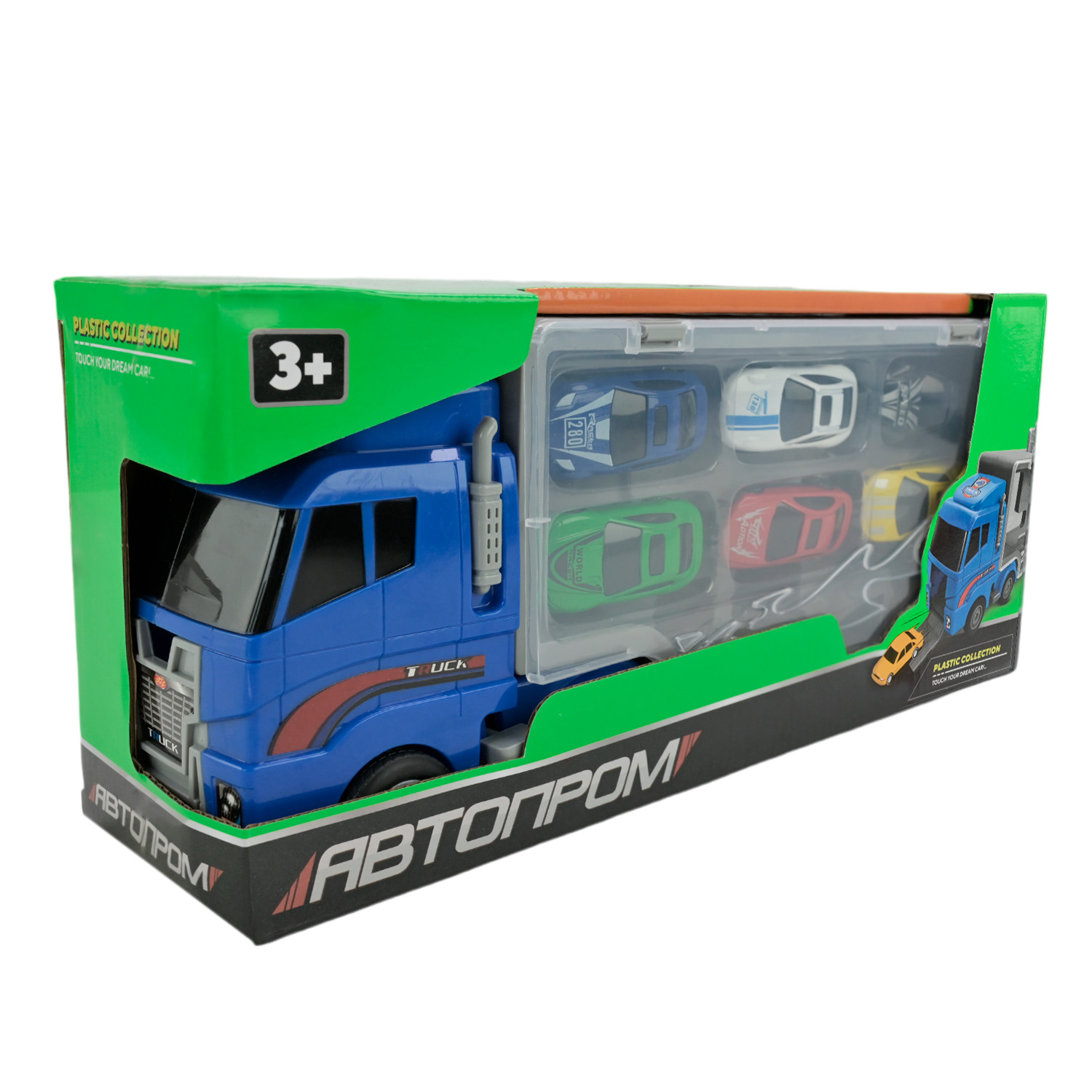 Трейлер із машинками арт. PS006-1 (36шт) короб. 34,5*14,9*9,5см