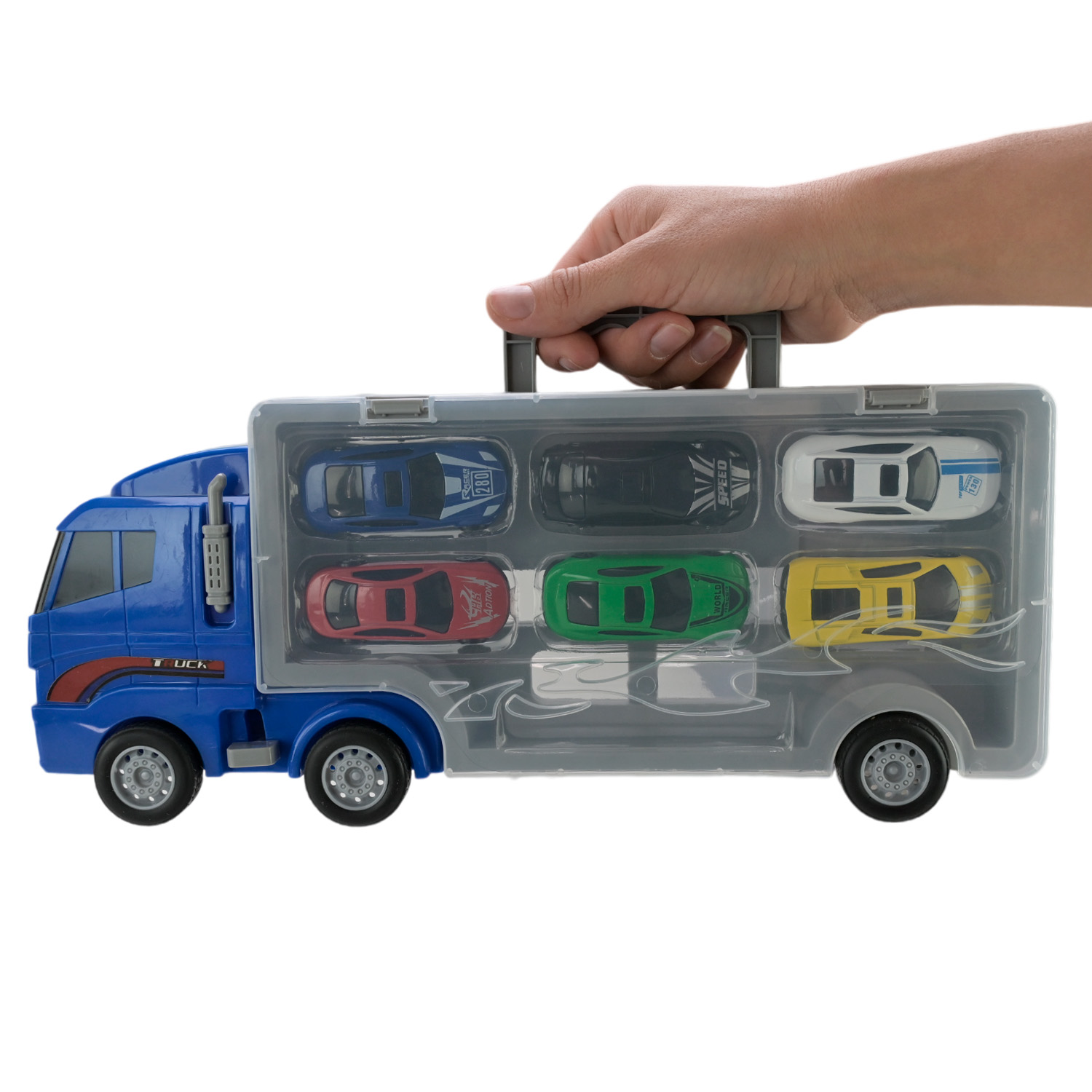 Трейлер із машинками арт. PS006-1 (36шт) короб. 34,5*14,9*9,5см