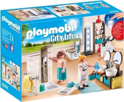 Ігровий набір арт. 9268 (4шт) Playmobil, Ванна кімната,короб.