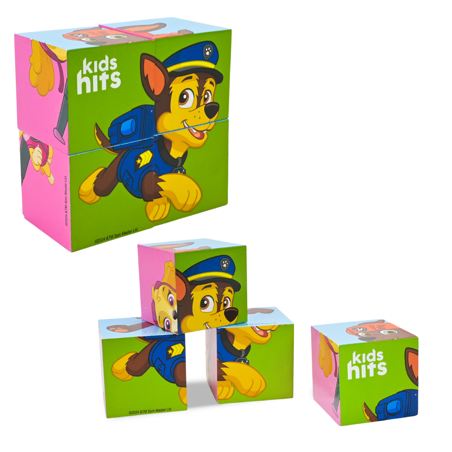 Деревянная игрушка KidsHits Paw Patrol KH20/050 (36шт) кубики плівка 10*5*10 см